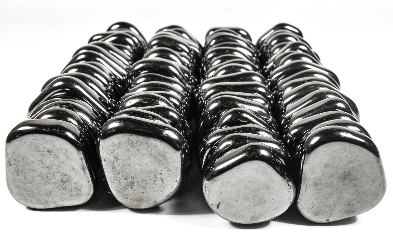 42mm Magnetic Hematite Tumbled Stone Sparkling Mineral Specimens – 1 2 5 10 PCs