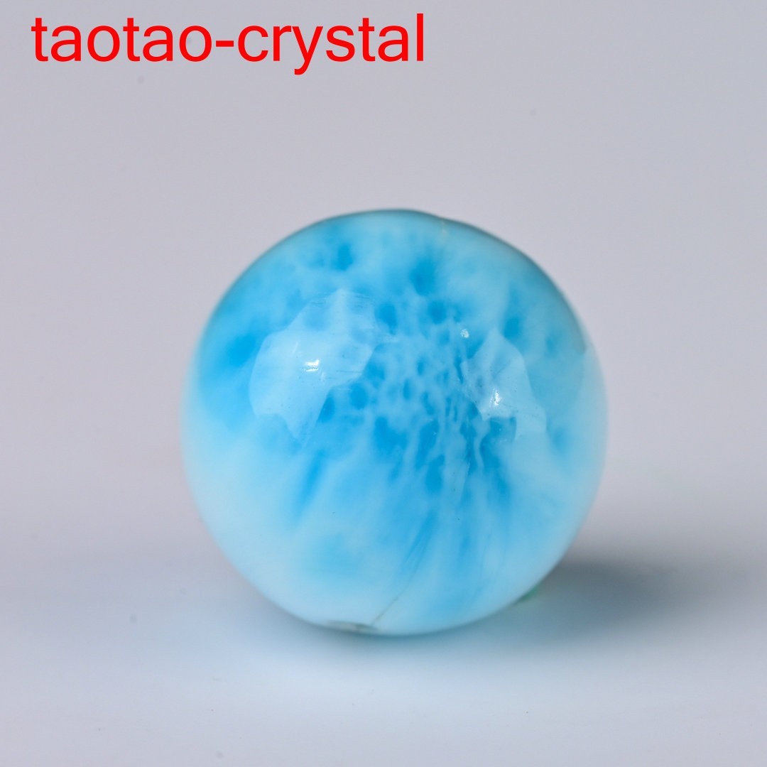 10.7mm Natural Larimar Gemstone Sphere Quartz Polished Ball Porose Reiki Energy
