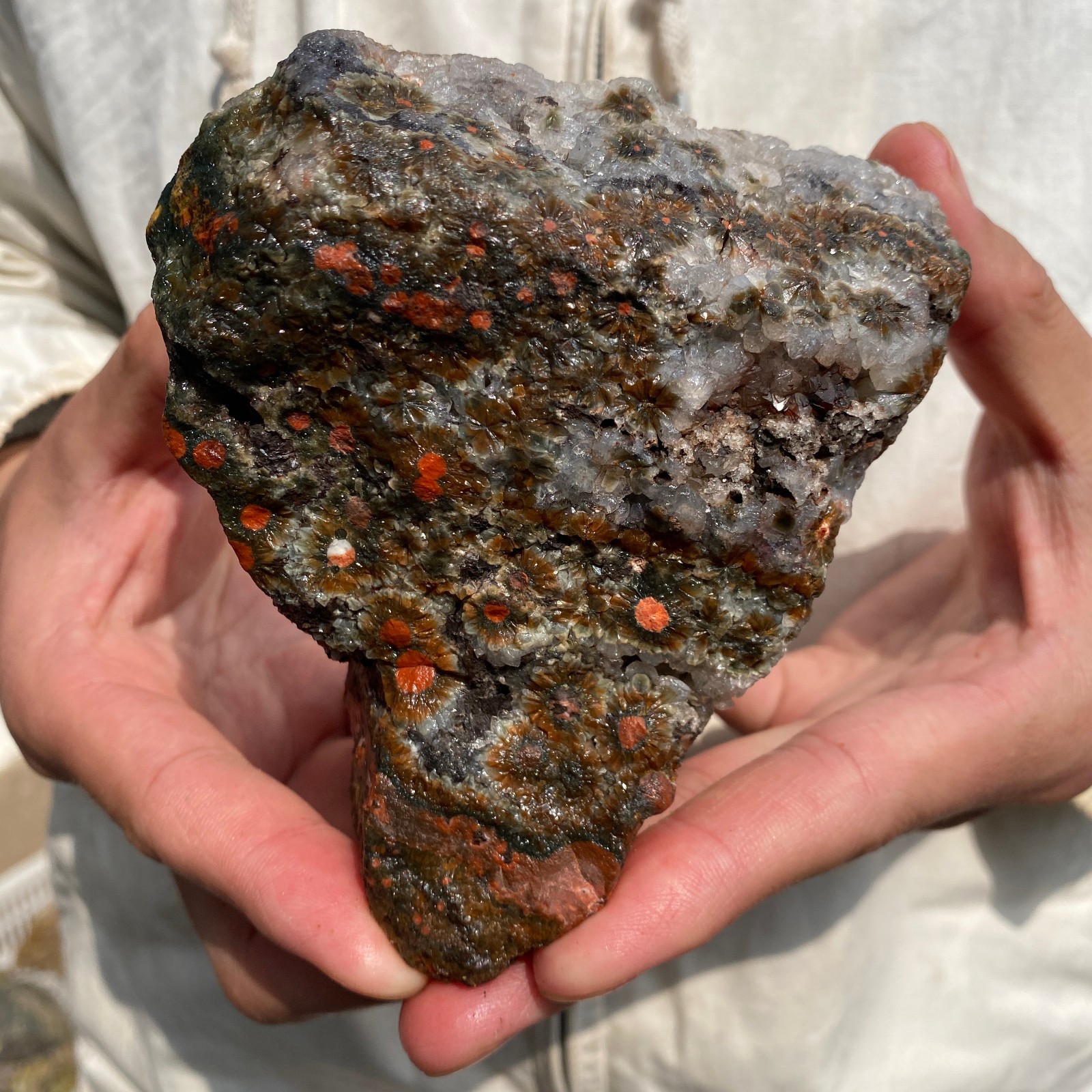 2lb Raw Natural colourful ocean jasper quartz crystal rough mineral specimen