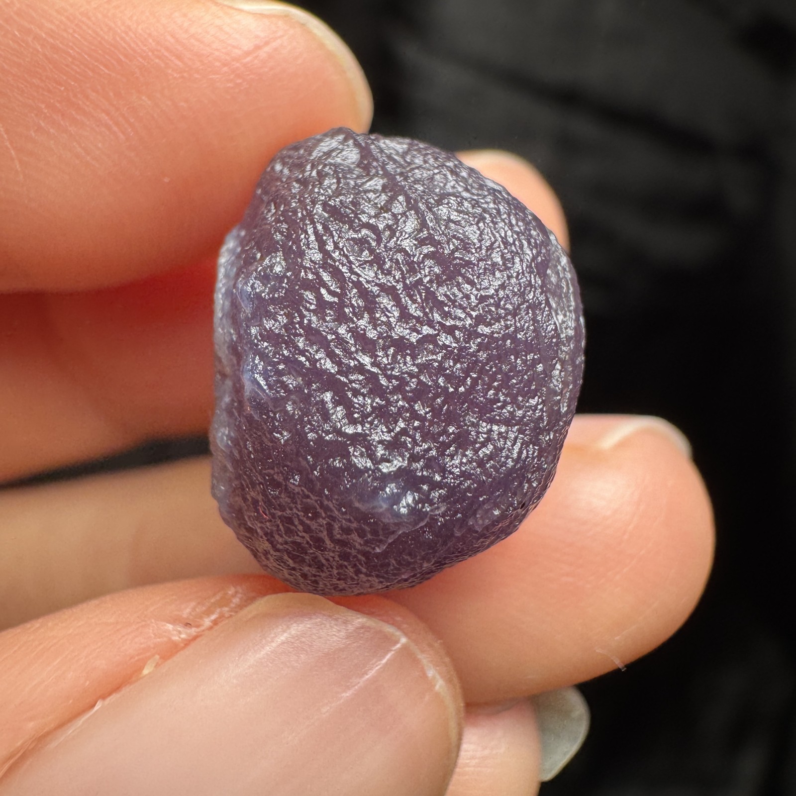 1.8cm/5.7g Raw Alxa Gobi Purple Vein Agate, Mongolia-5400