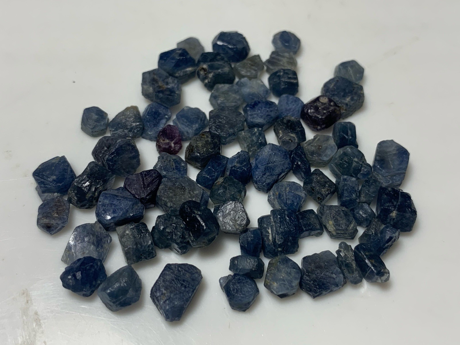 114Ct Beautiful Natural Blue Color Sapphire Slices From African