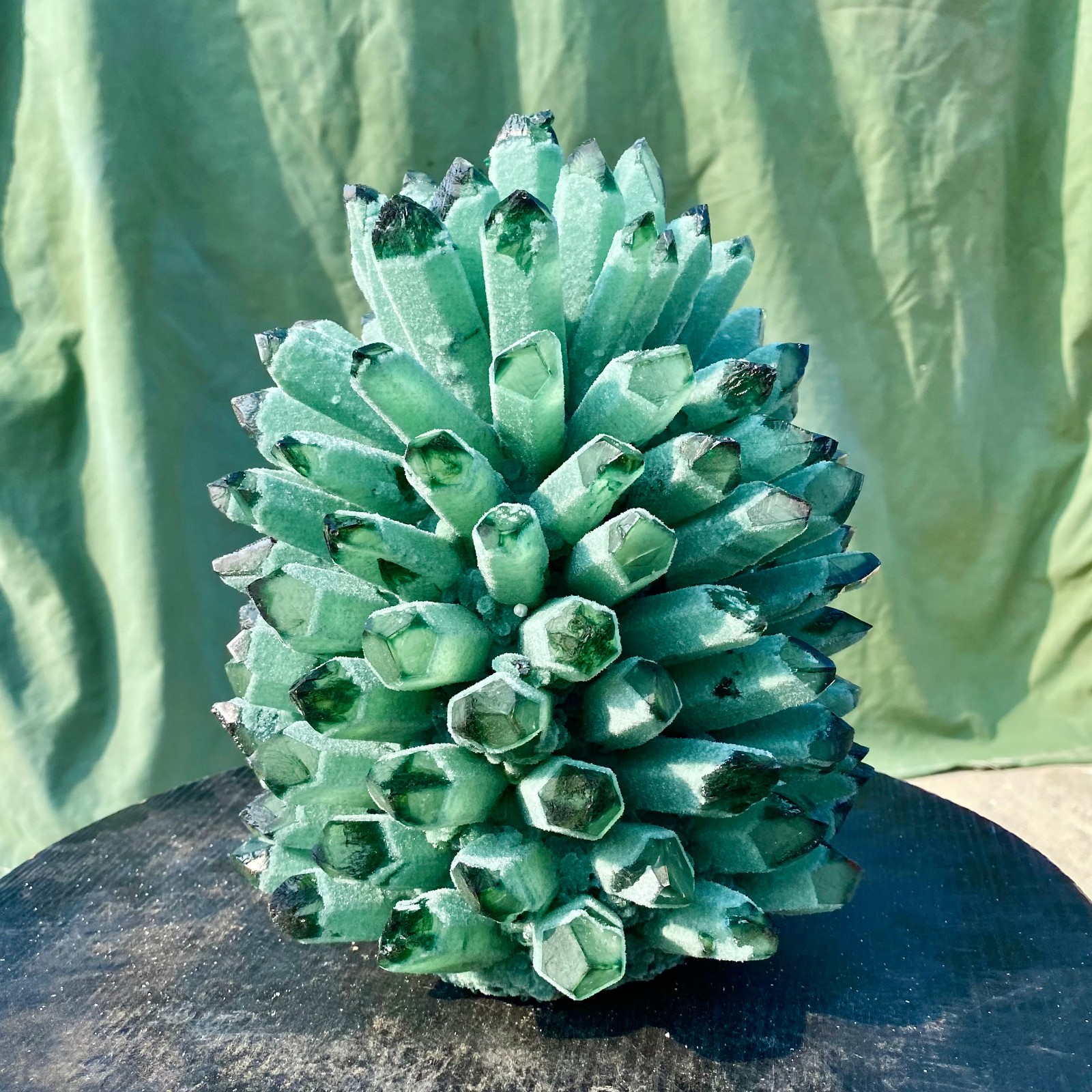 18LB New find green phantom quartz crystal cluster mineral specimen