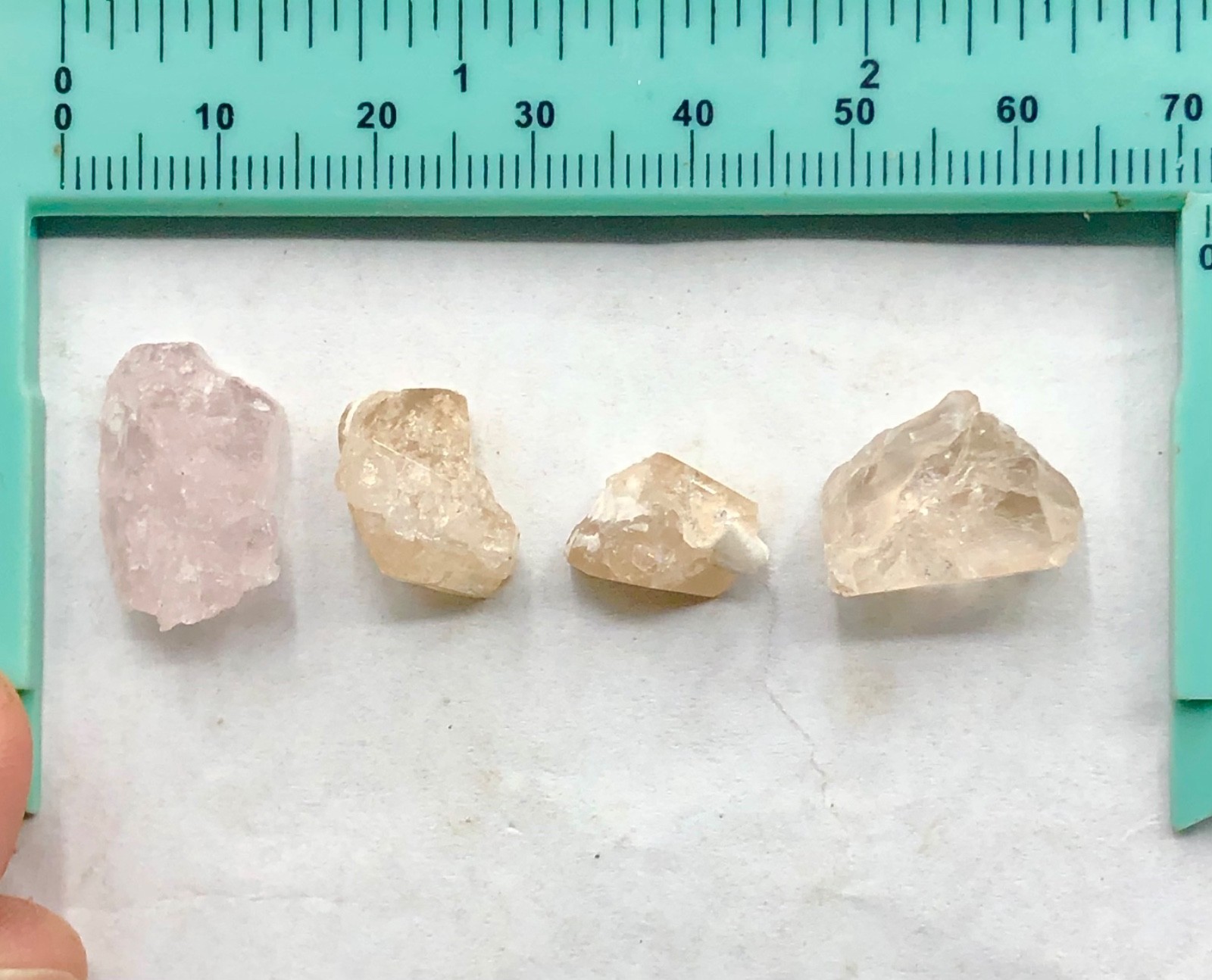 Morganite crystals lot natural mix Color terminated best quality @ skardu 10.00g