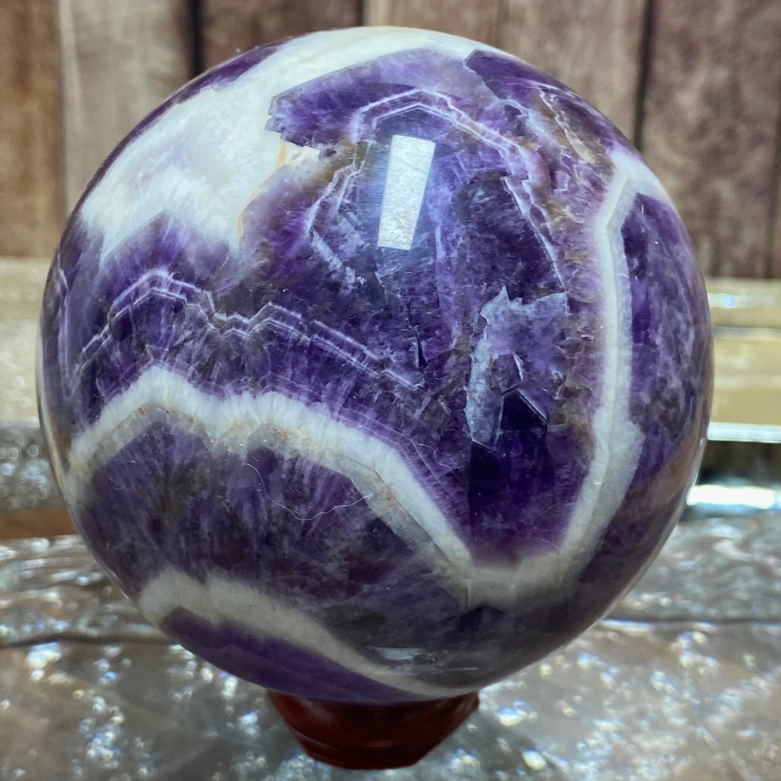 Genuine Amethyst Sphere Polished Crystal Ball Gemstone Figure Decorationz 800 g