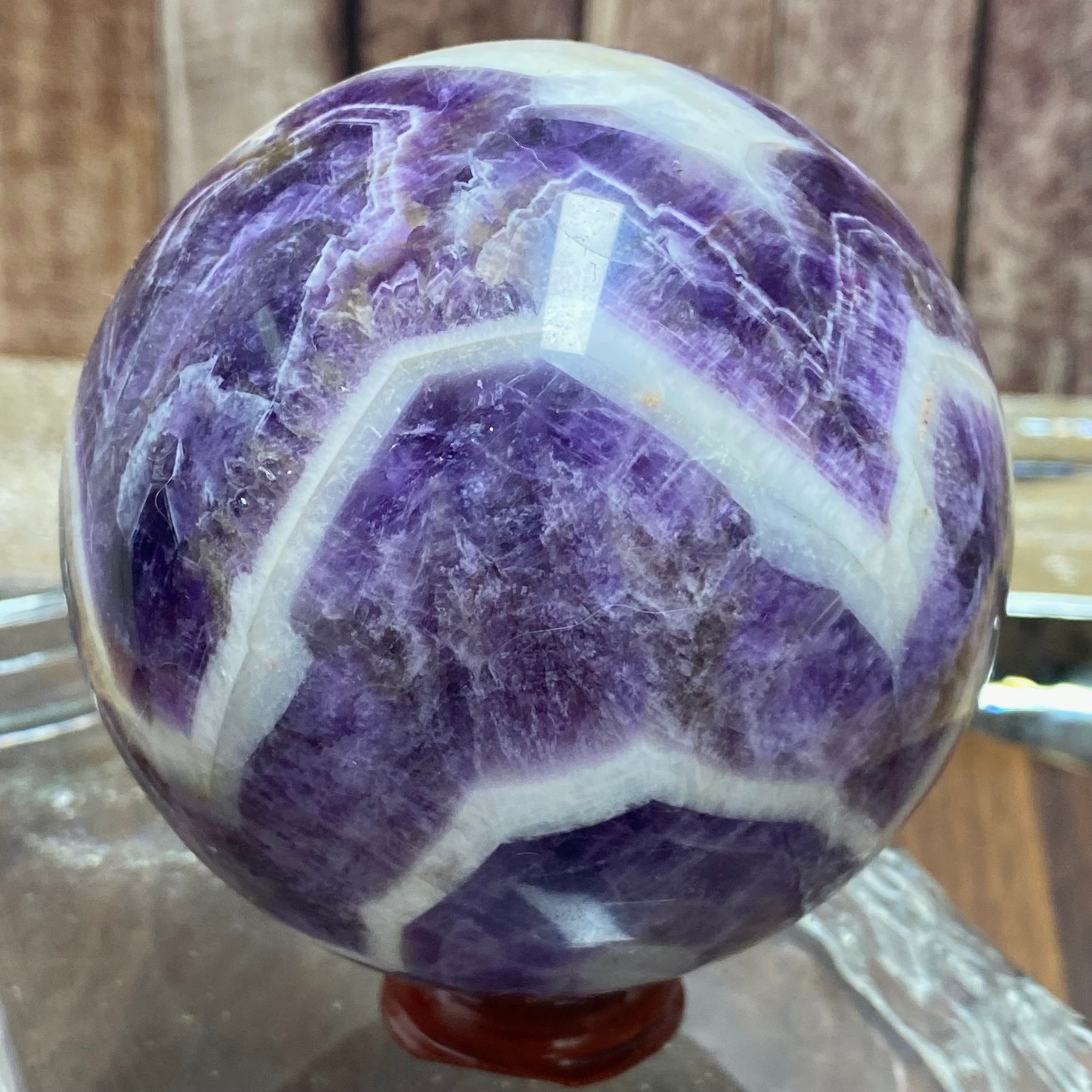 Genuine Amethyst Sphere Polished Crystal Ball Gemstone Figure Decorationz 800 g