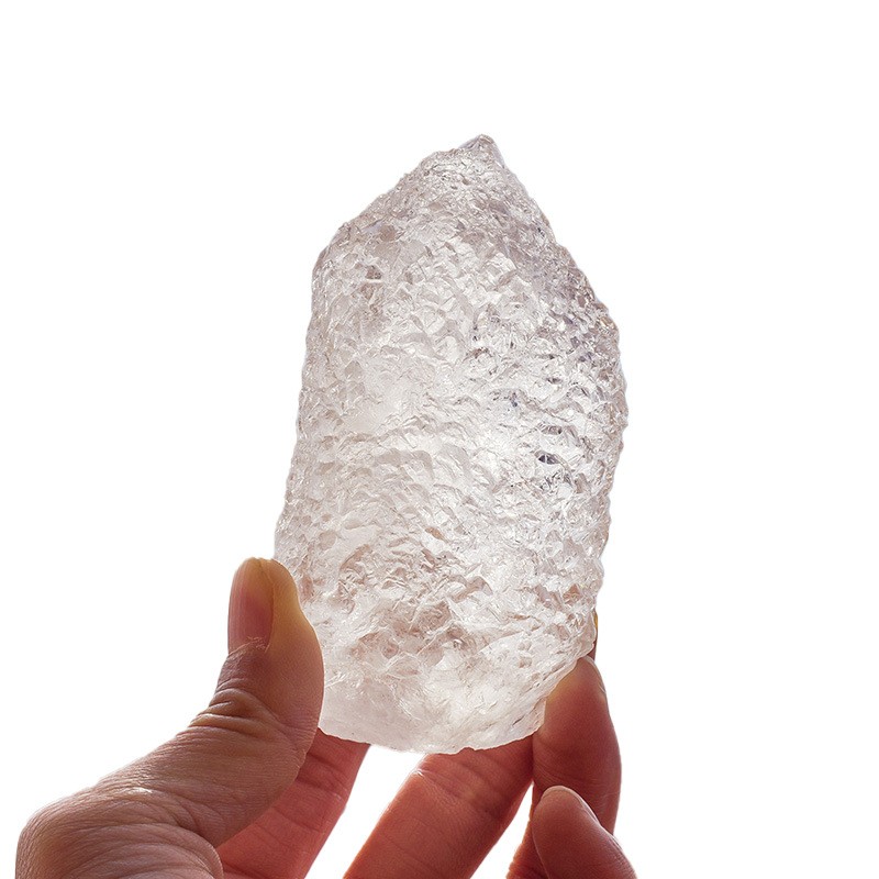 Natural White Crystal Column Buddha Top Rough Stone Energy Stone Buddha Top Nirv
