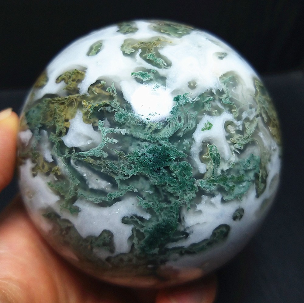 RARE 620.4G Natural Polished Colorful Agate stone Ball Healing Madagascar A419