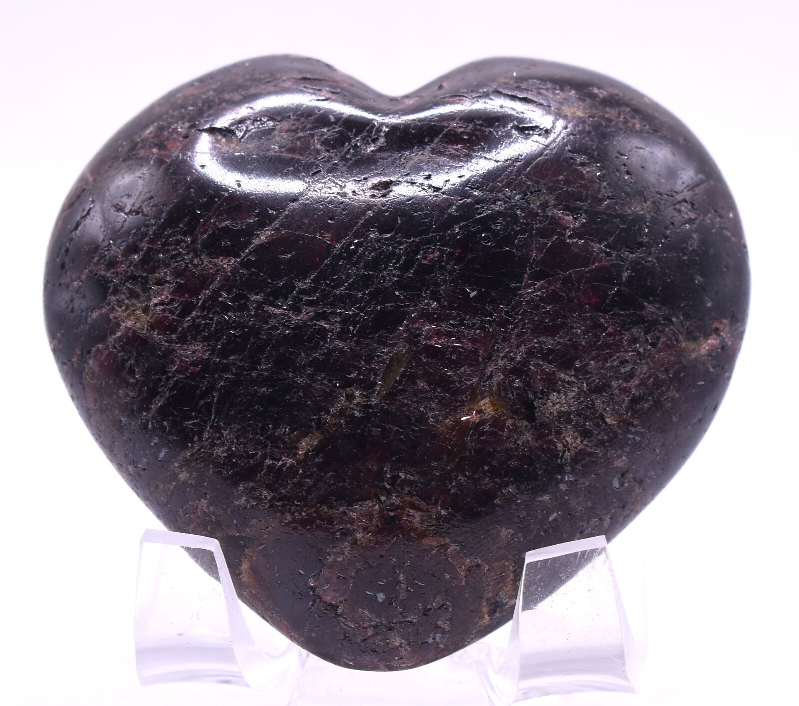 2.25″ Deep Red Garnet Heart Polished Natural Gemstone Mineral – India (1, 2PCs)