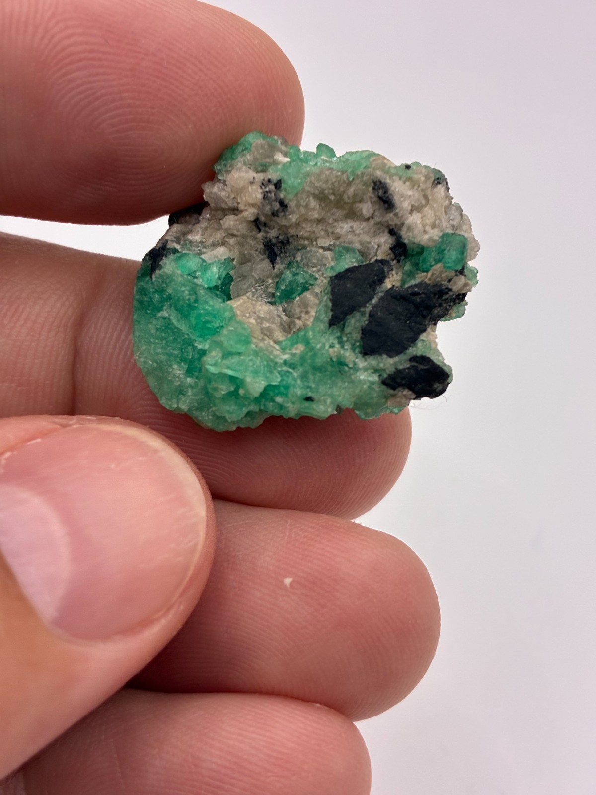 Rough Crystal Colombian Emerald Raw Matrix Collector Piece, Natural Not treament