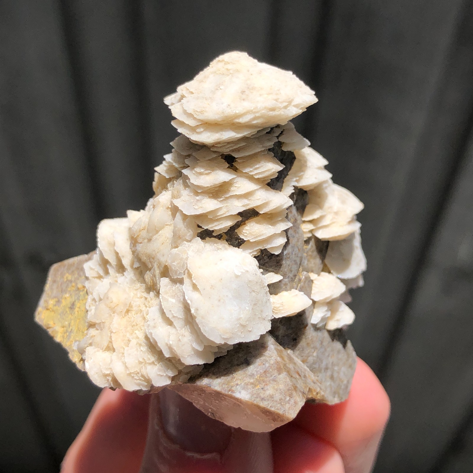 5.6cm Calcite Pagoda Crystal Cluster form Panasqueira Mines, Portugal