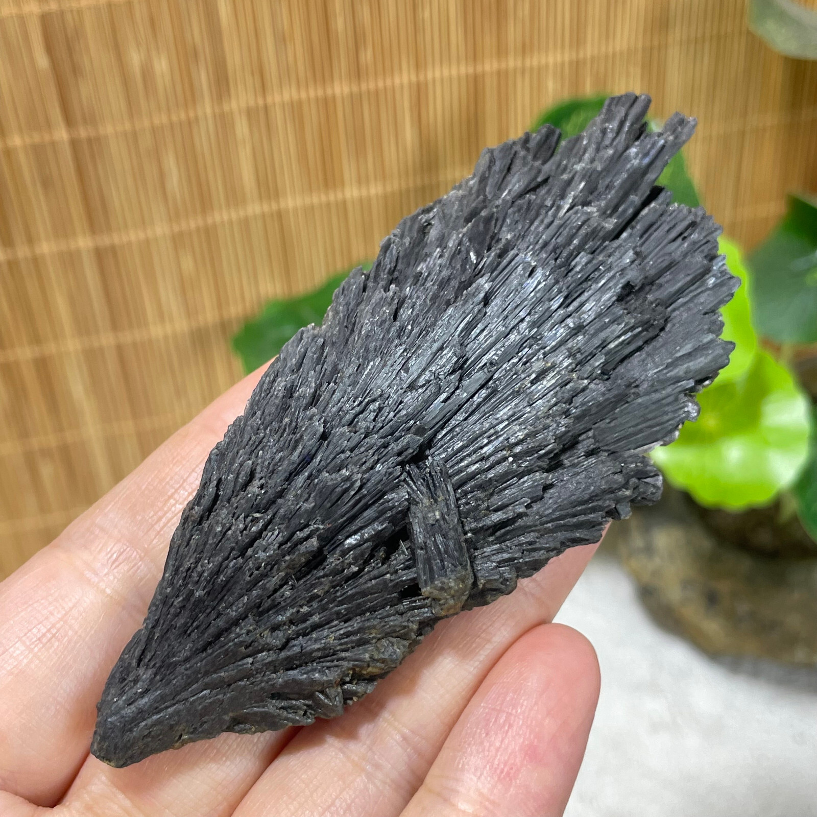 74g Natural Irregular natural black crystal cluster mineral specimen（dian qishi）