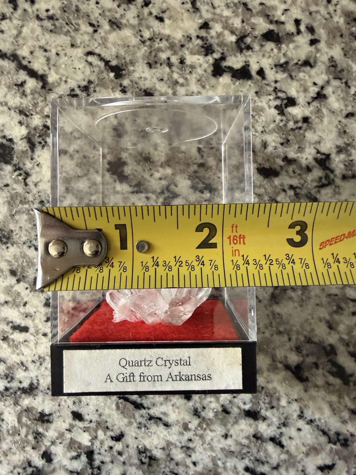 Clear Quartz Cluster From Arkansas, USA, In Display Box, Specimen