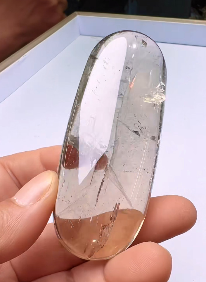 85*34*21mm Natural Enhydro Quartz Crystal Moving Water Drop Reiki Heal Specimens