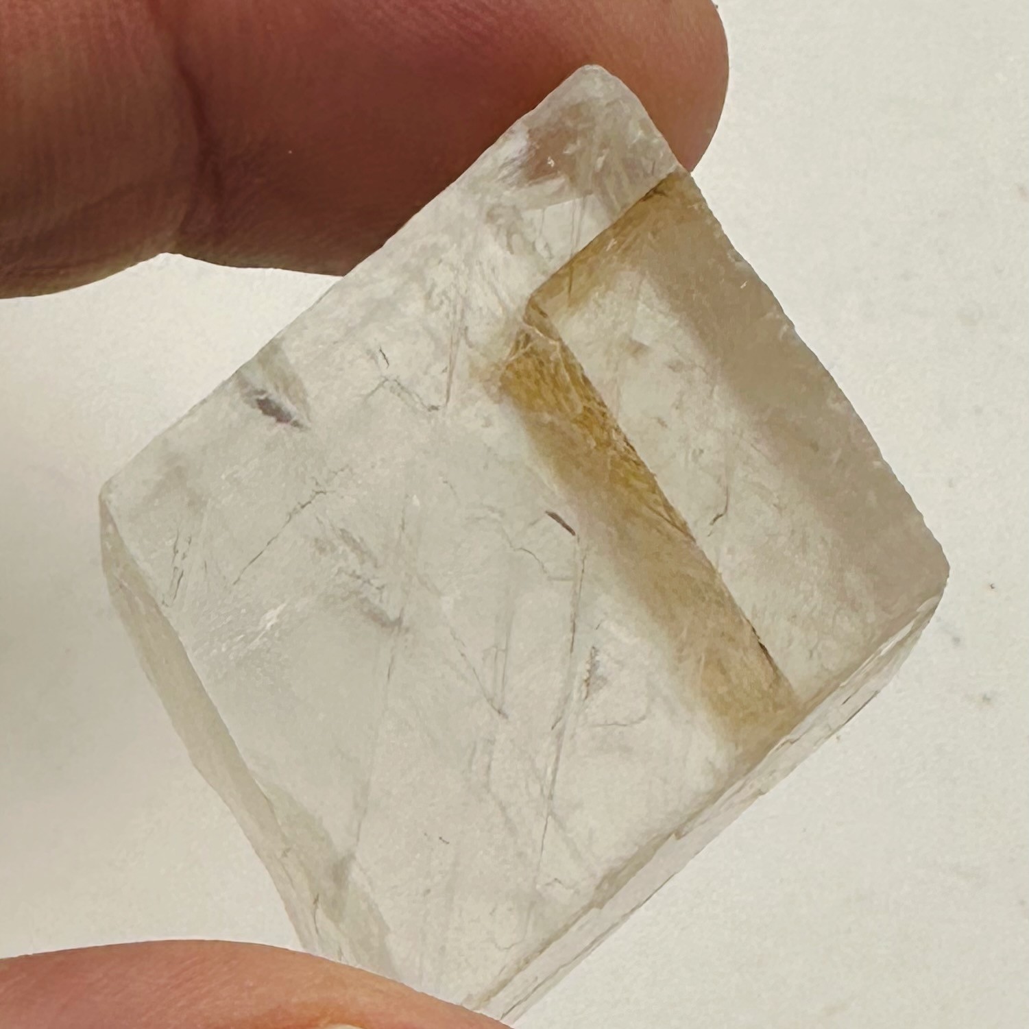 Optical Calcite Iceland Spar 25g Rectangular Display Specimen| 27x26x12mm|Clear|