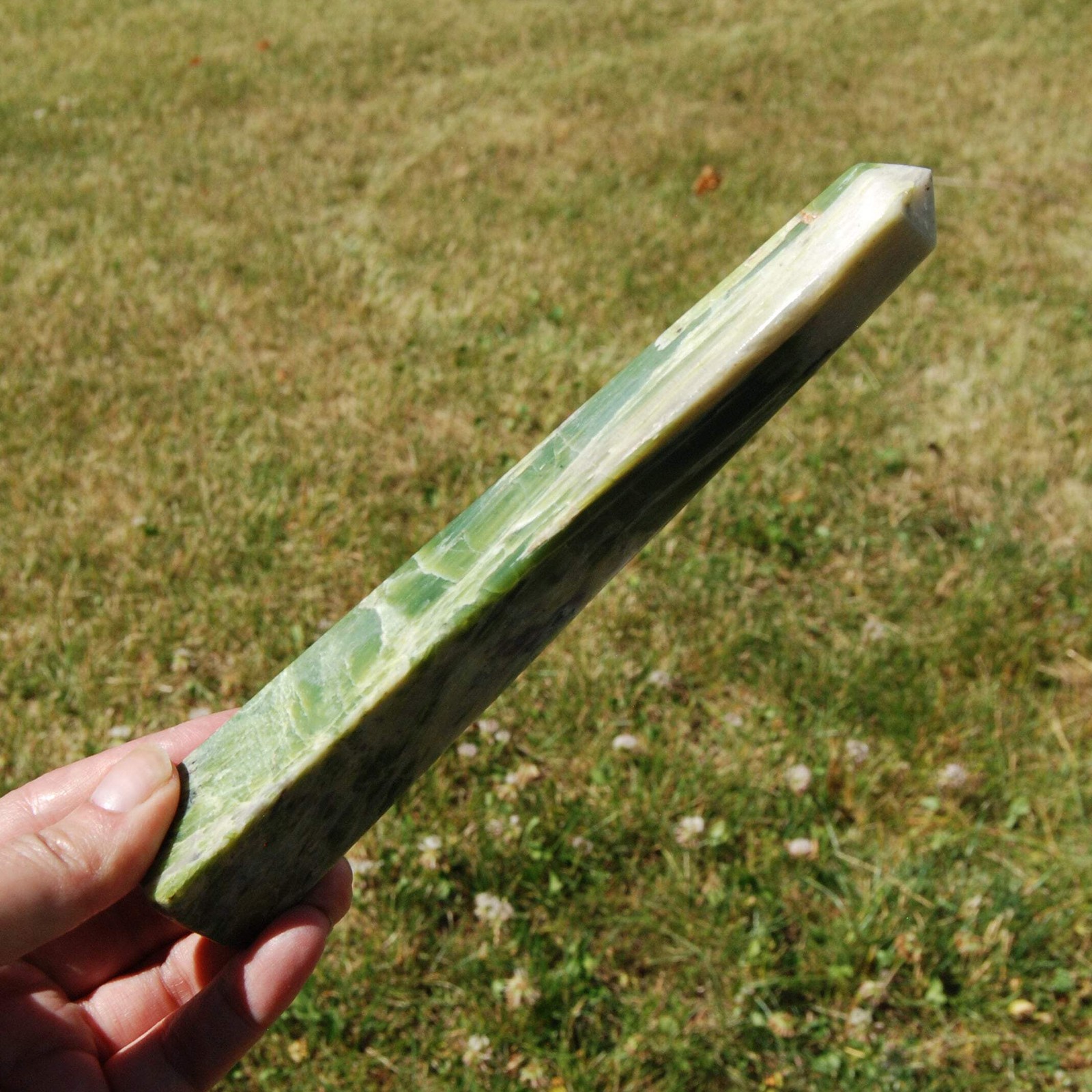 7.5″ Serpentine Crystal Tower Obelisk – 219g Stone of Transformation, Stability
