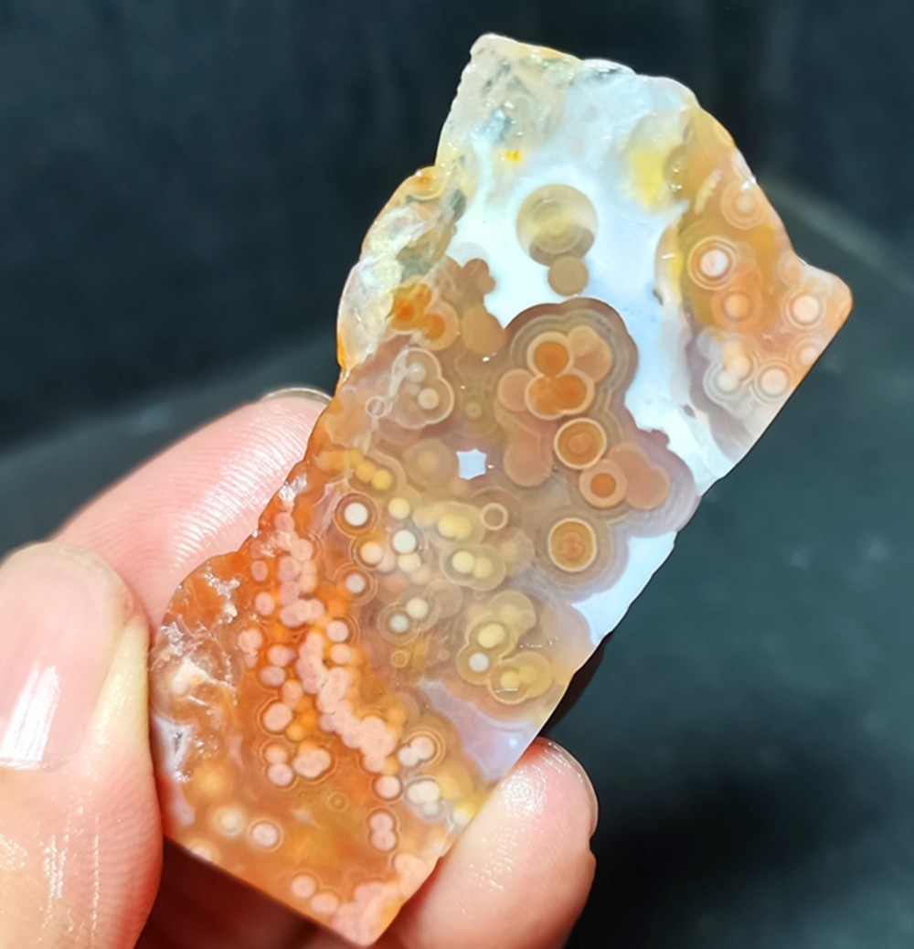 Rare 39.2G Natural Orbicular Ocean Jasper 8th Vein Rough Healing A133