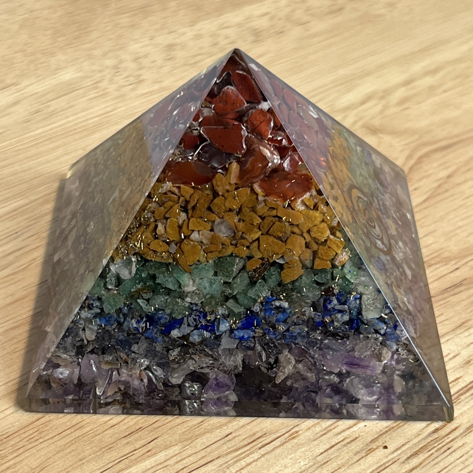 Orgone 7 Chakra Pyramid Energy Generator for Emf Protection & Healing-Meditation