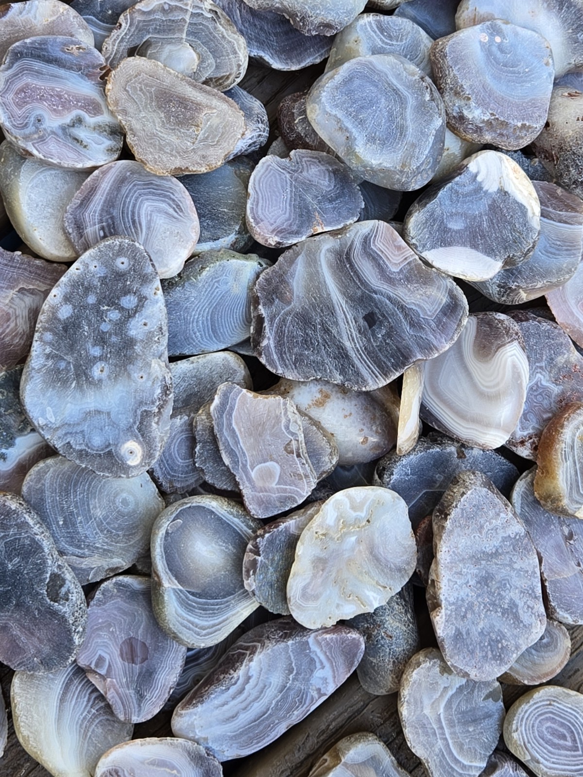 Botswana Agate rough 1-2″ A+ pound lbs tumbling lapidary banding wholesale bulk