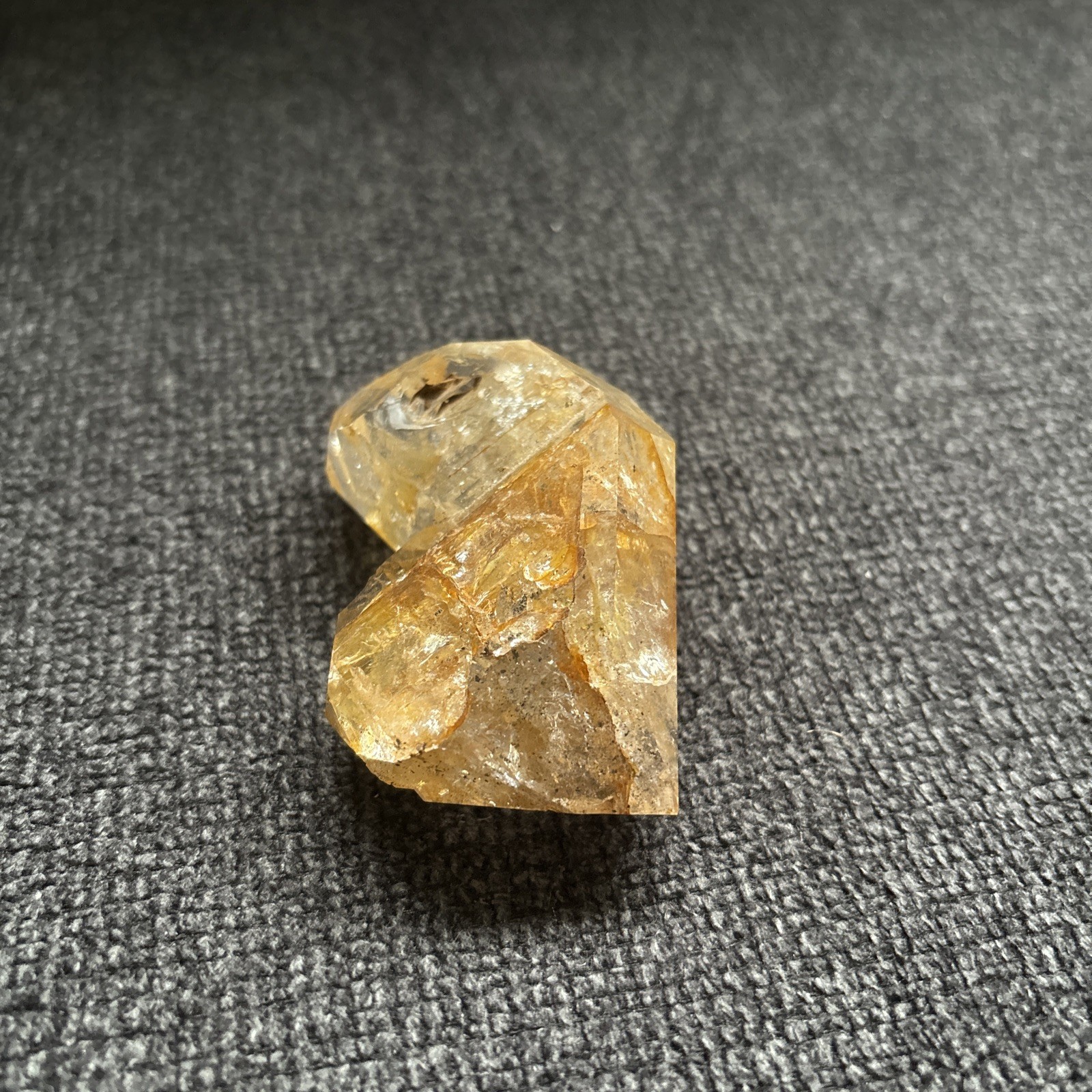 Herkimer Diamond Quartz Crystal “Golden Healer” 2.5in x 1.75in, 3.8oz