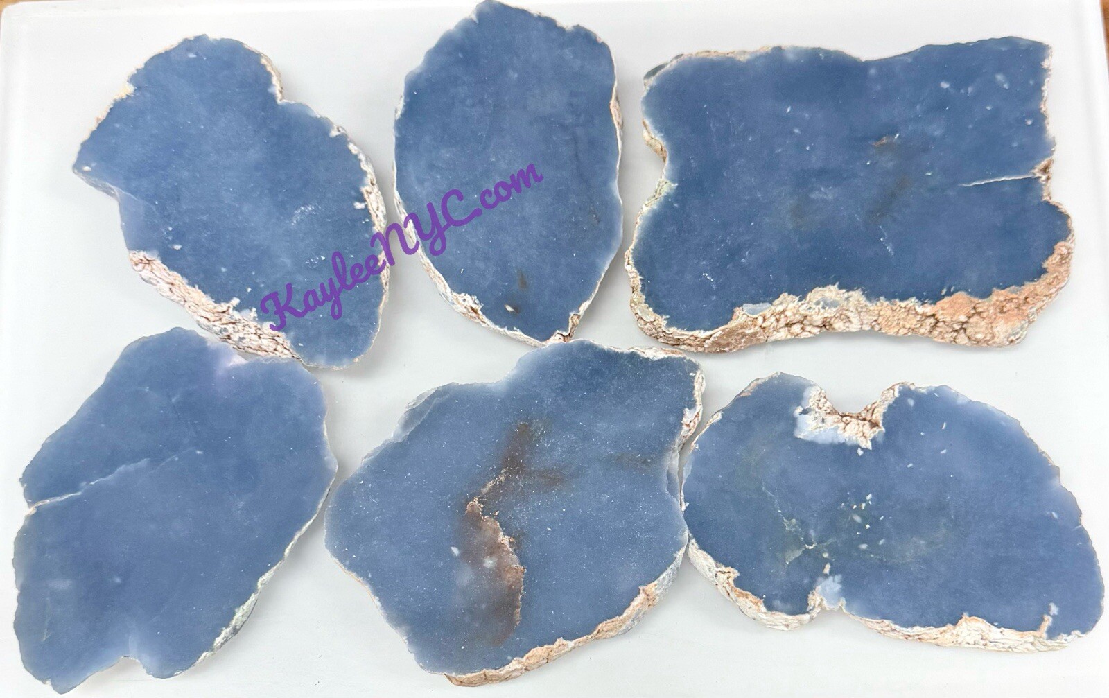 Wholesale Lot 2 Lbs Natural Angelite Slabs Crystal Healing Energy
