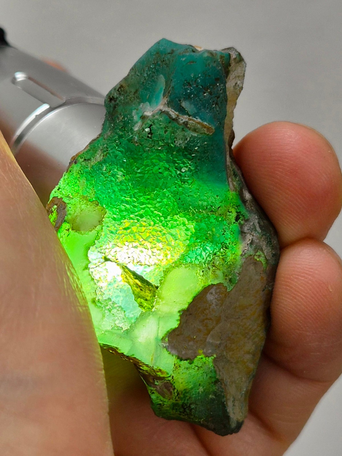 5.6cms DRUZY CHRYSOCOLLA QUARTZ CRYSTAL LILY MINE PERU 2000 YEAR DB278