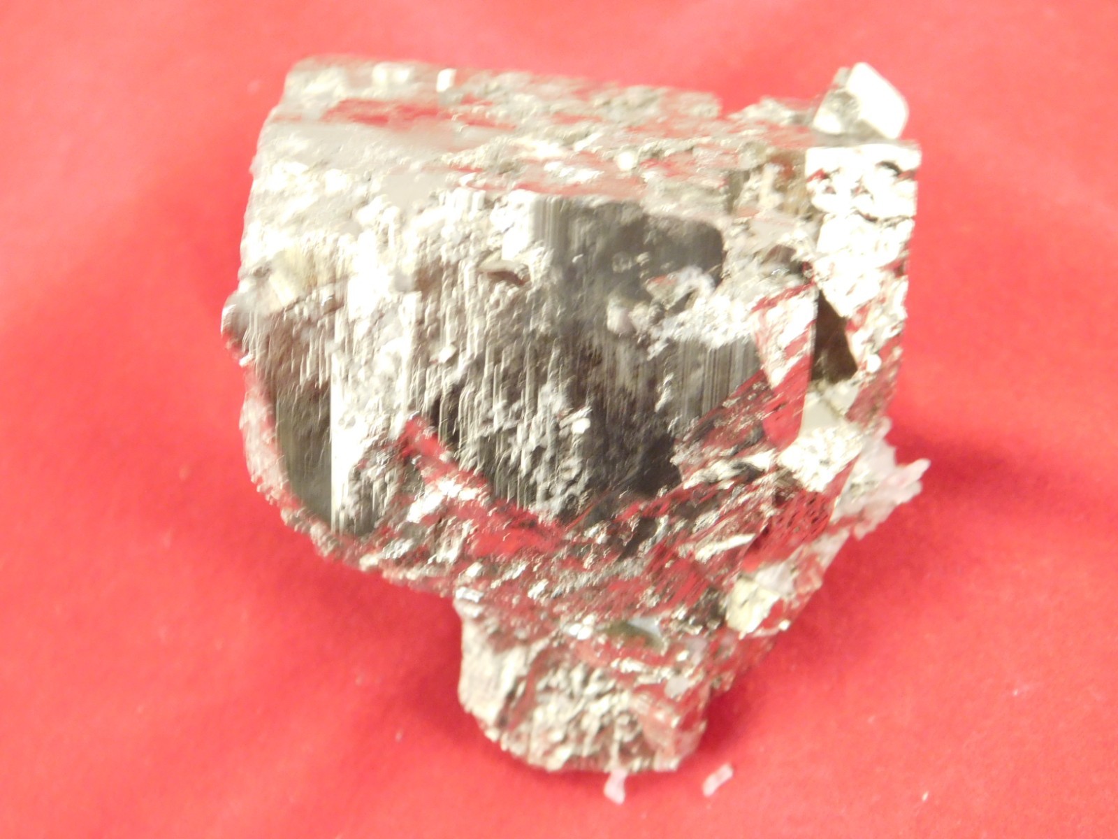 LARGER 100% Natural STEPPED PYRITE Crystal CUBE Cluster Huanzala Mine Peru 317gr