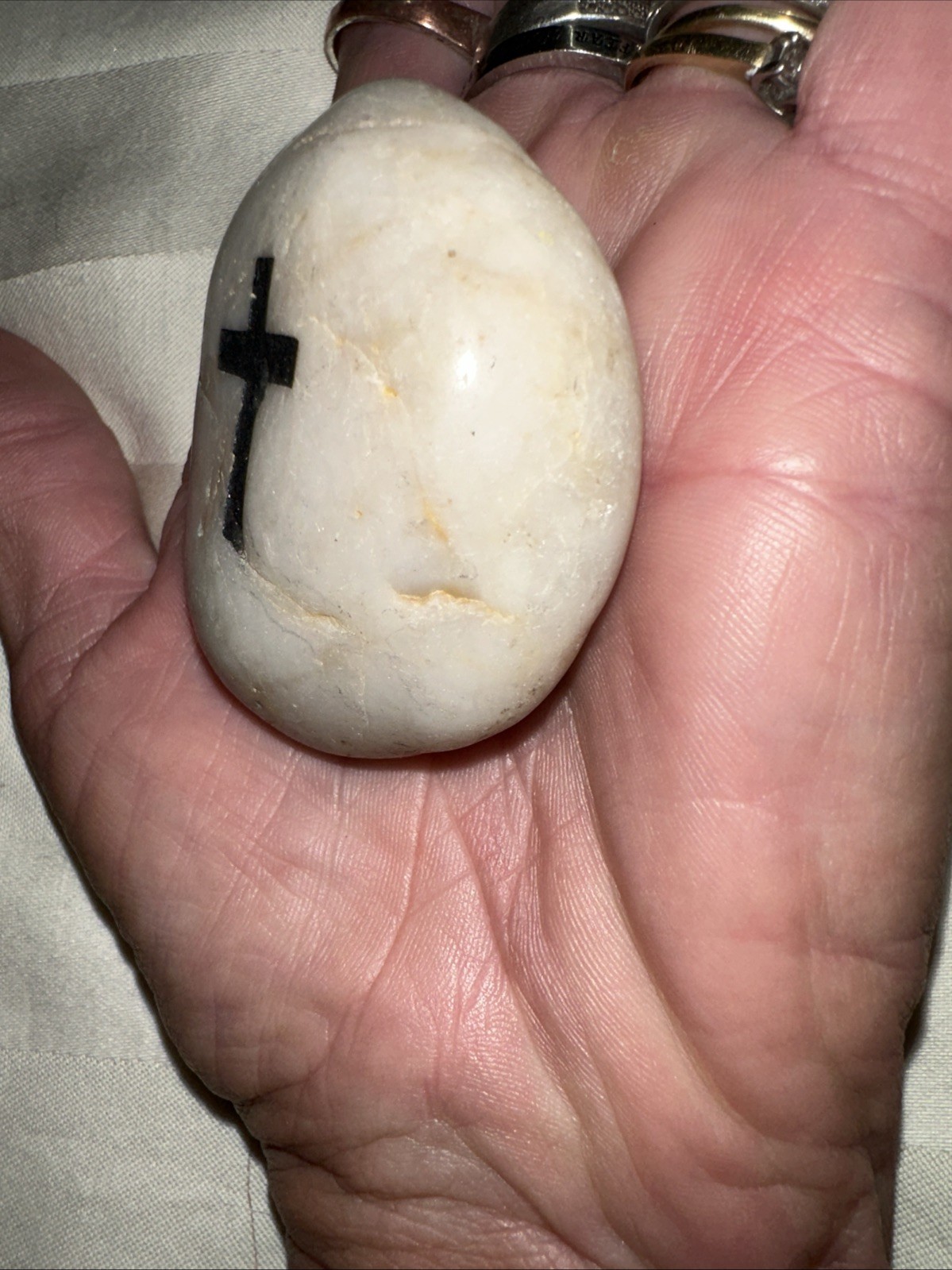 Cross Palm Stone 1 pc – Blessings, Clear Negative Energies, Altar, Pocket,purse