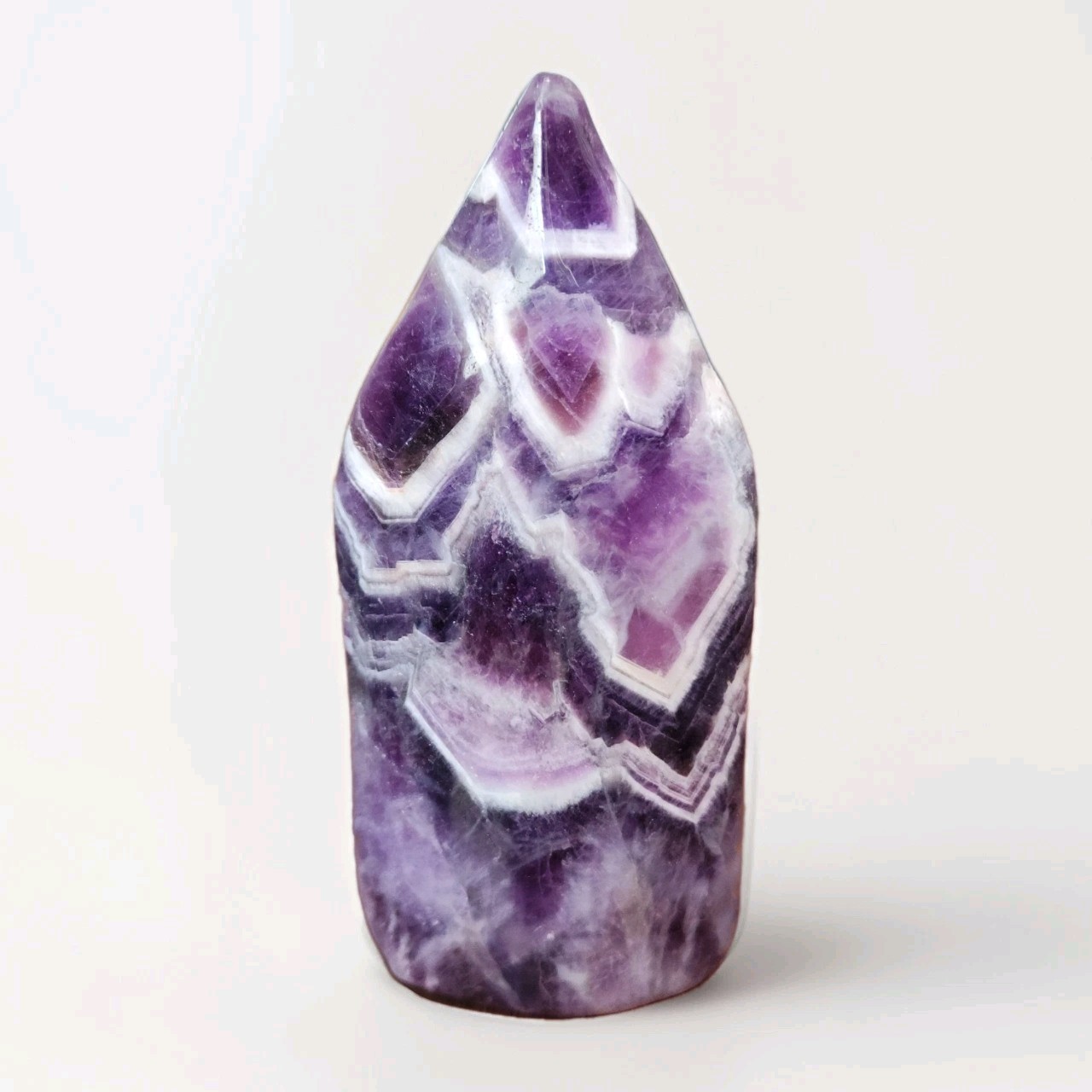 Natural Polished Dream Amethyst Freeform Teardrop Ornament 4.625″ – USA