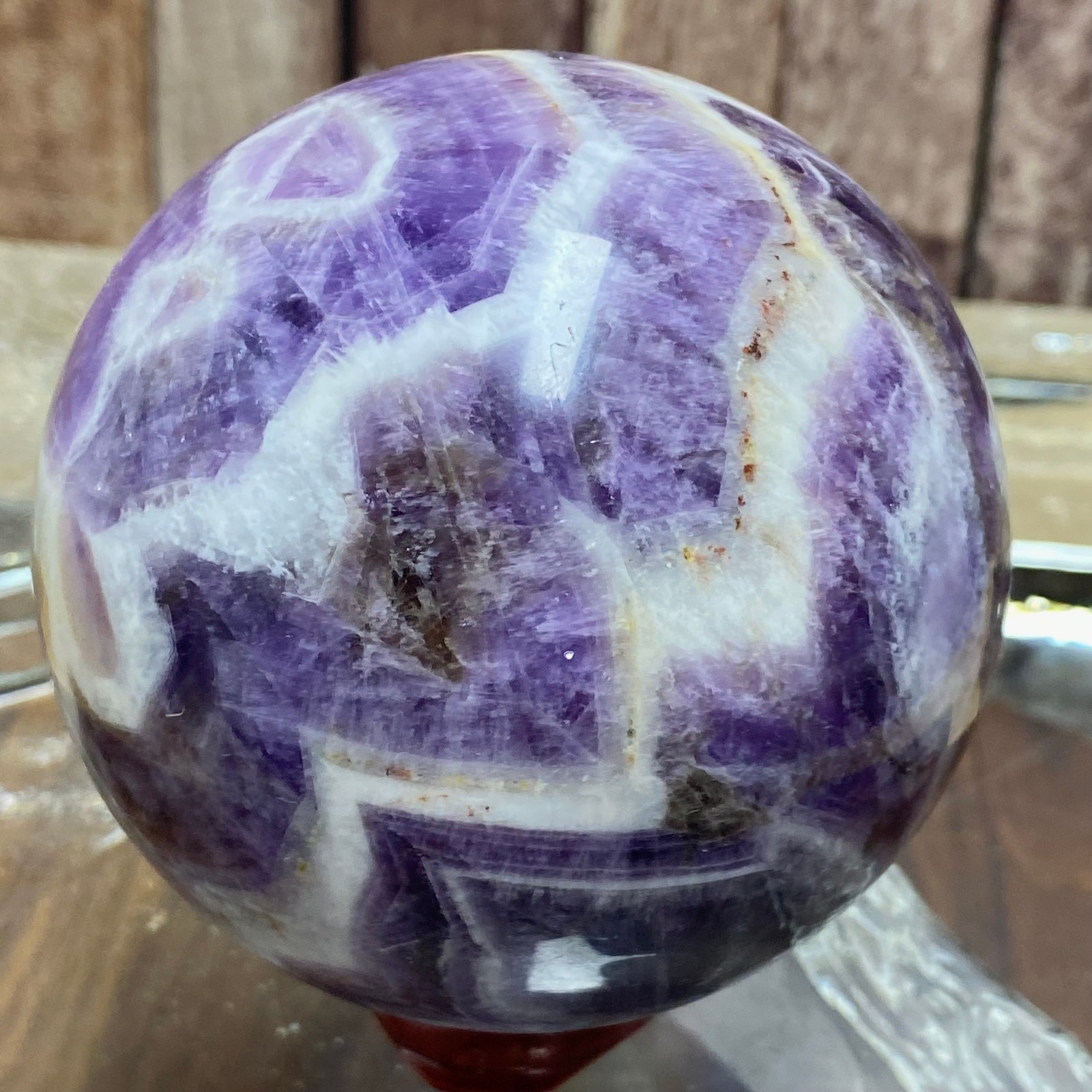 Natural Amethyst Crystal Ball Sphere Stone Reiki Chakra Meditation Decor 801 g