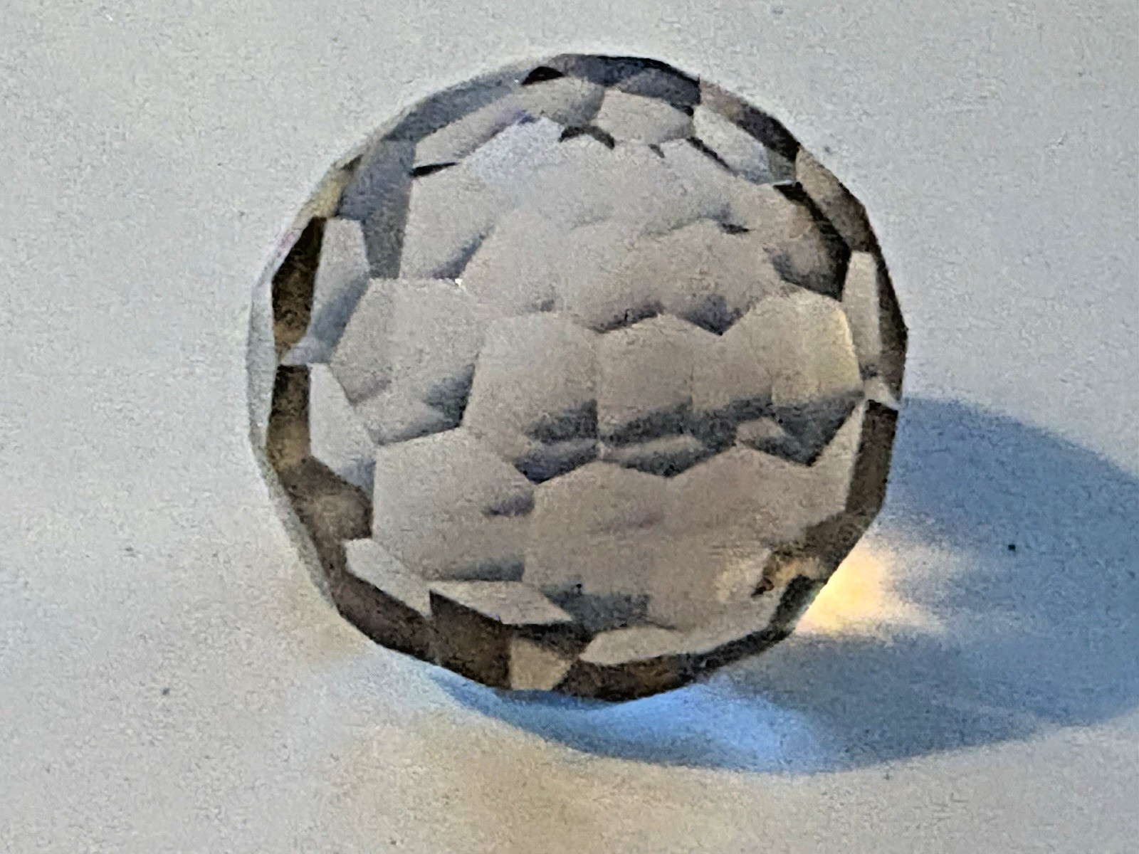 Clear Quartz Faceted Sphere Specimen 40 Grams Brazil