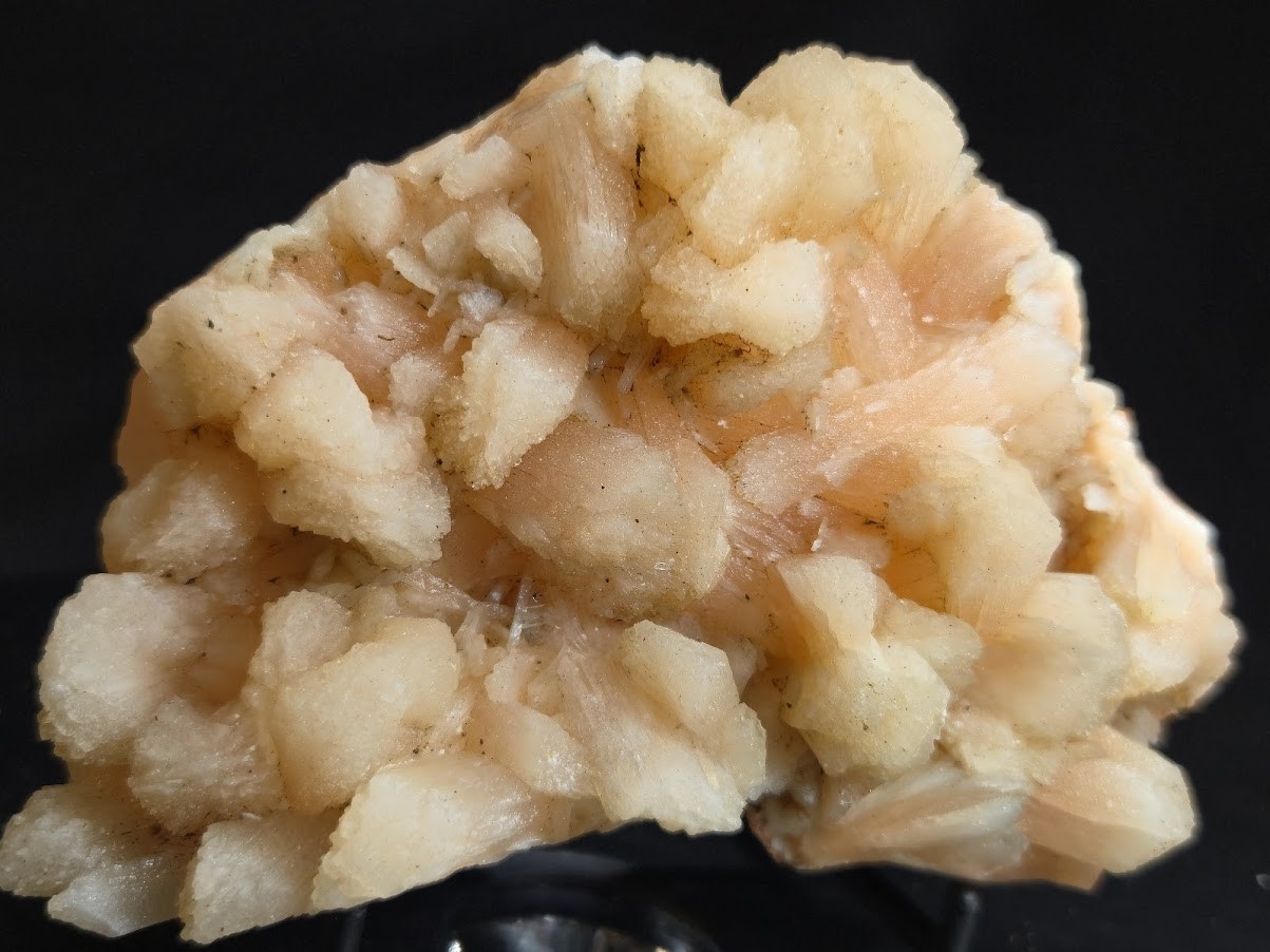 Peach Stilbite Zeolite Mineral Specimen in Matrix-Collectible Healing Crystal