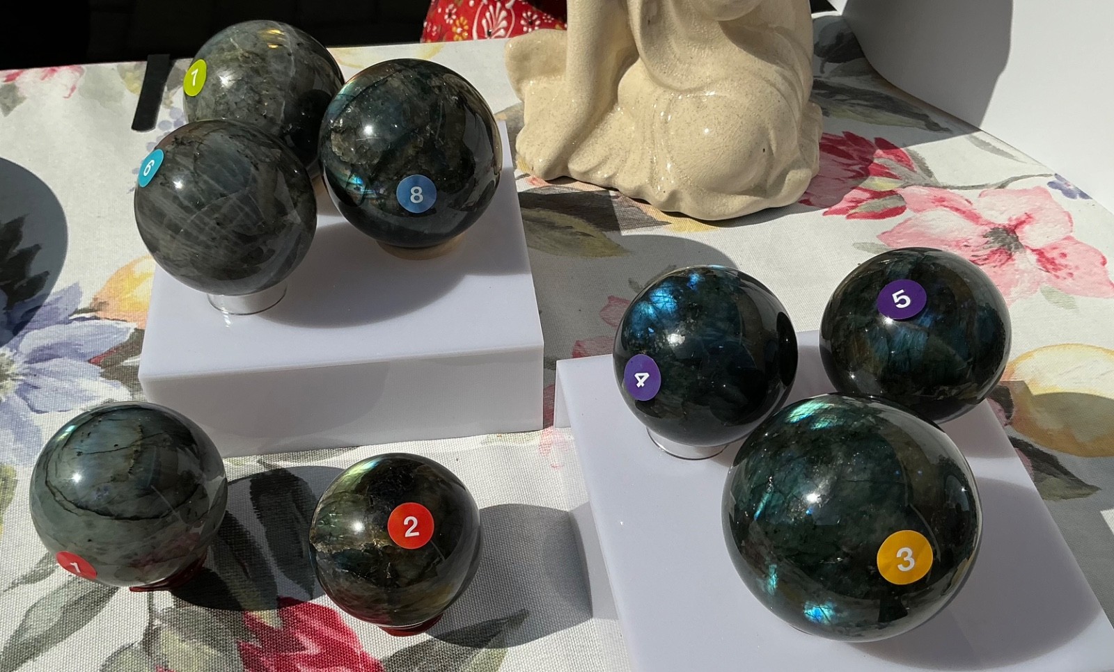 Blue Flash Labradorite Sphere #103 Healing Reiki Gift Decor Art