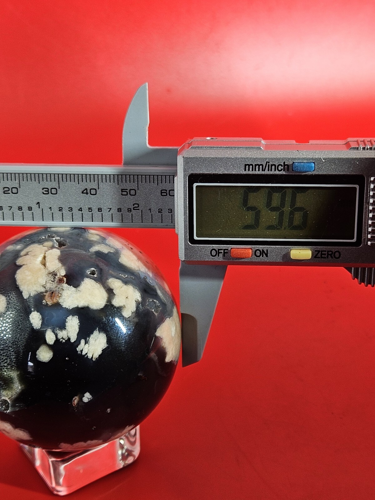 Druzy Black Flower Agate Sphere Quartz Crystal Gemstone Healing Natural 290G