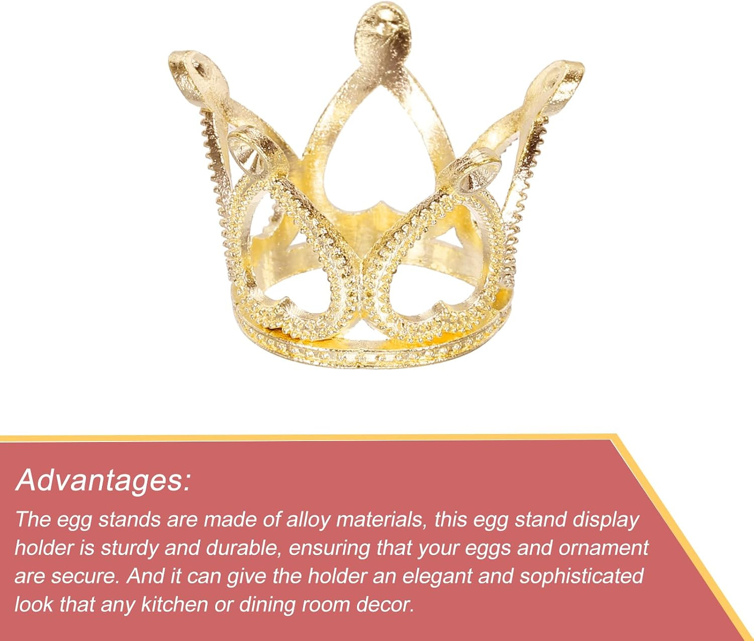 Crystal Ball Display Holder Crown Shaped Egg Stand Alloy Glass Ball Stand Displa