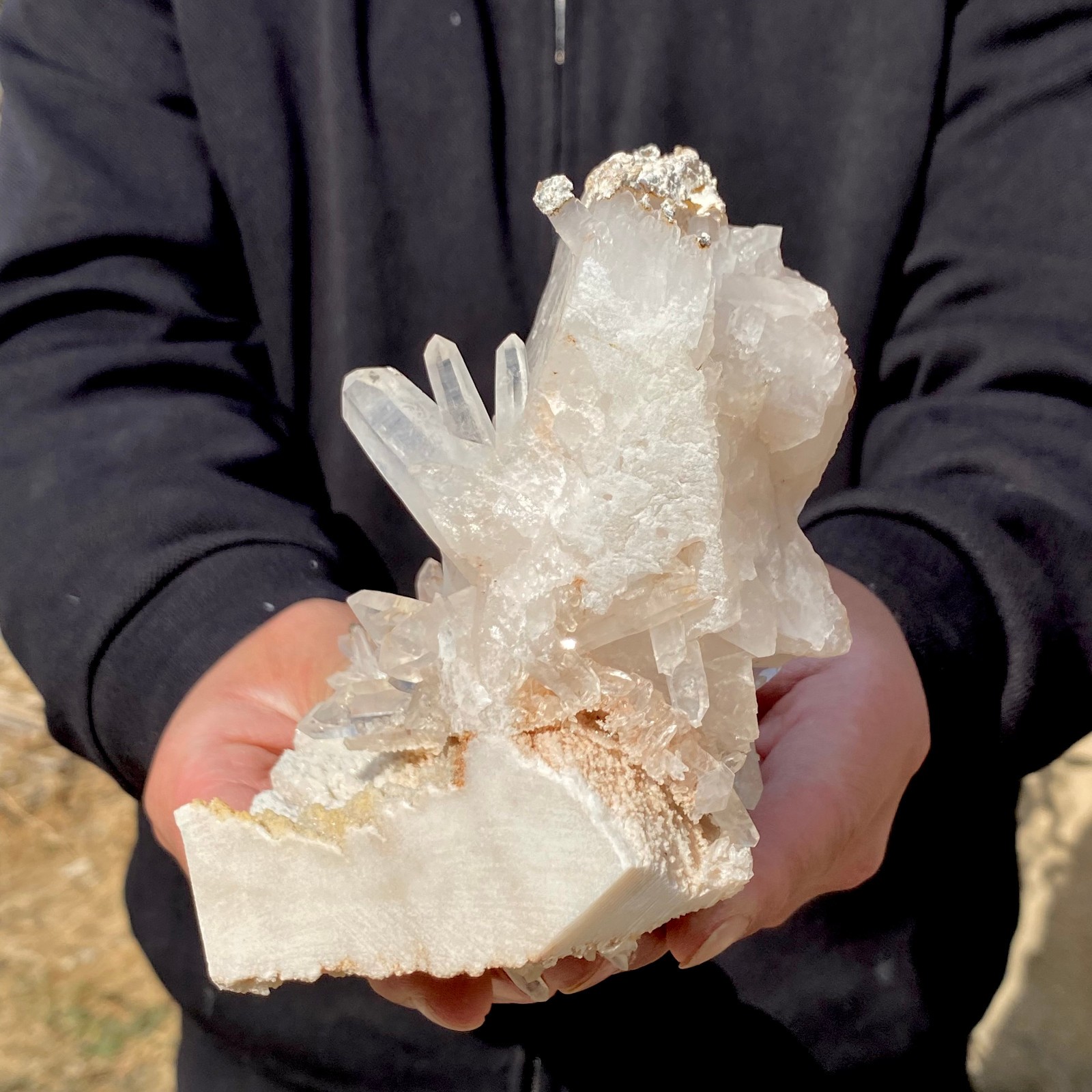 1.92LB Large Natural Clear White Crystal Quartz Cluster Energy Healing Specimen