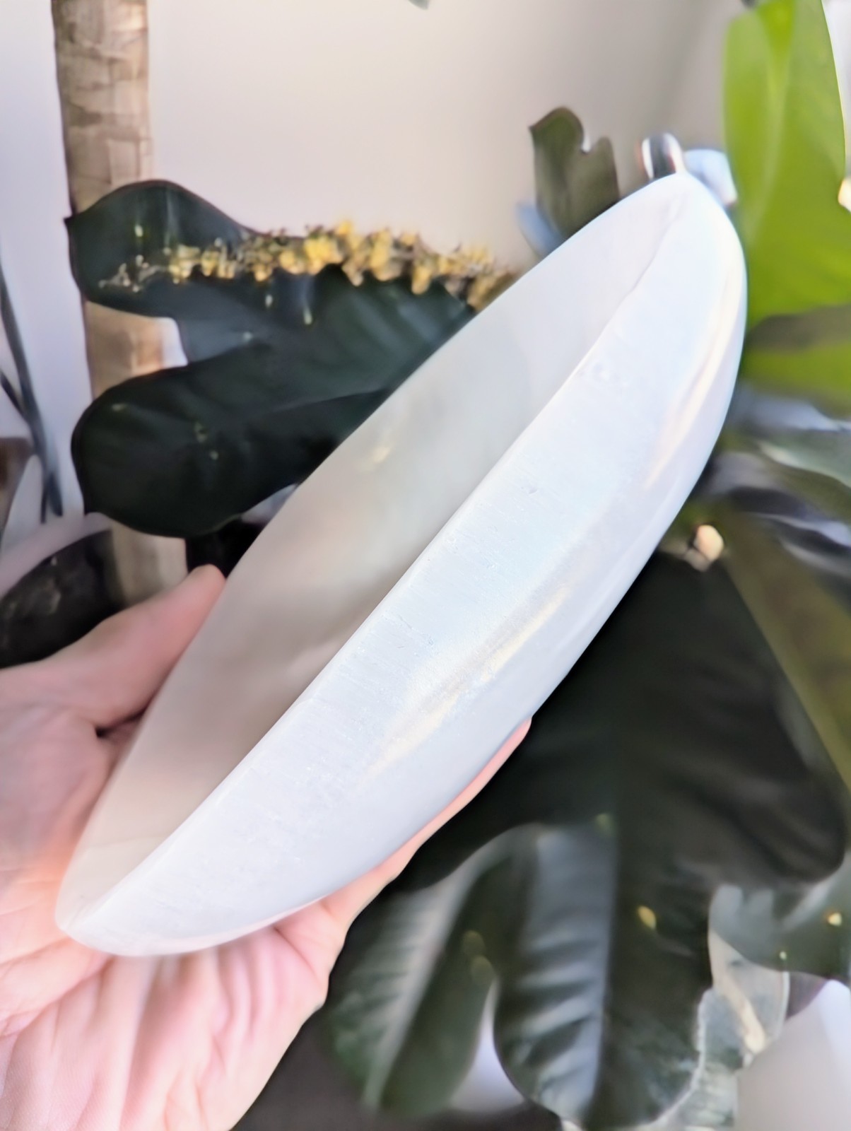 Polished Selenite Charging Bowl 6″