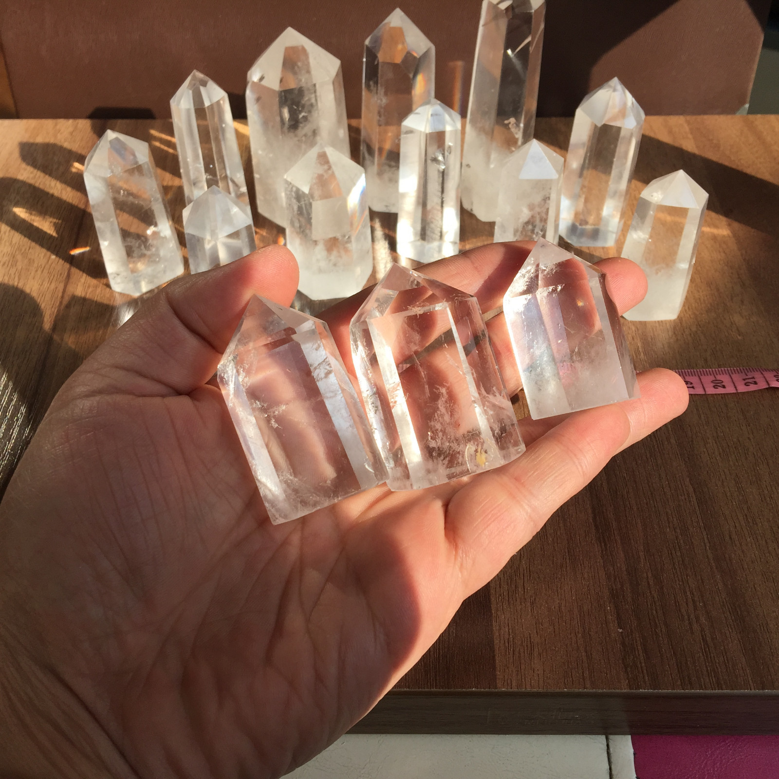 A lot natural clear quartz obelisk white crystal wand point healing random 2.2LB