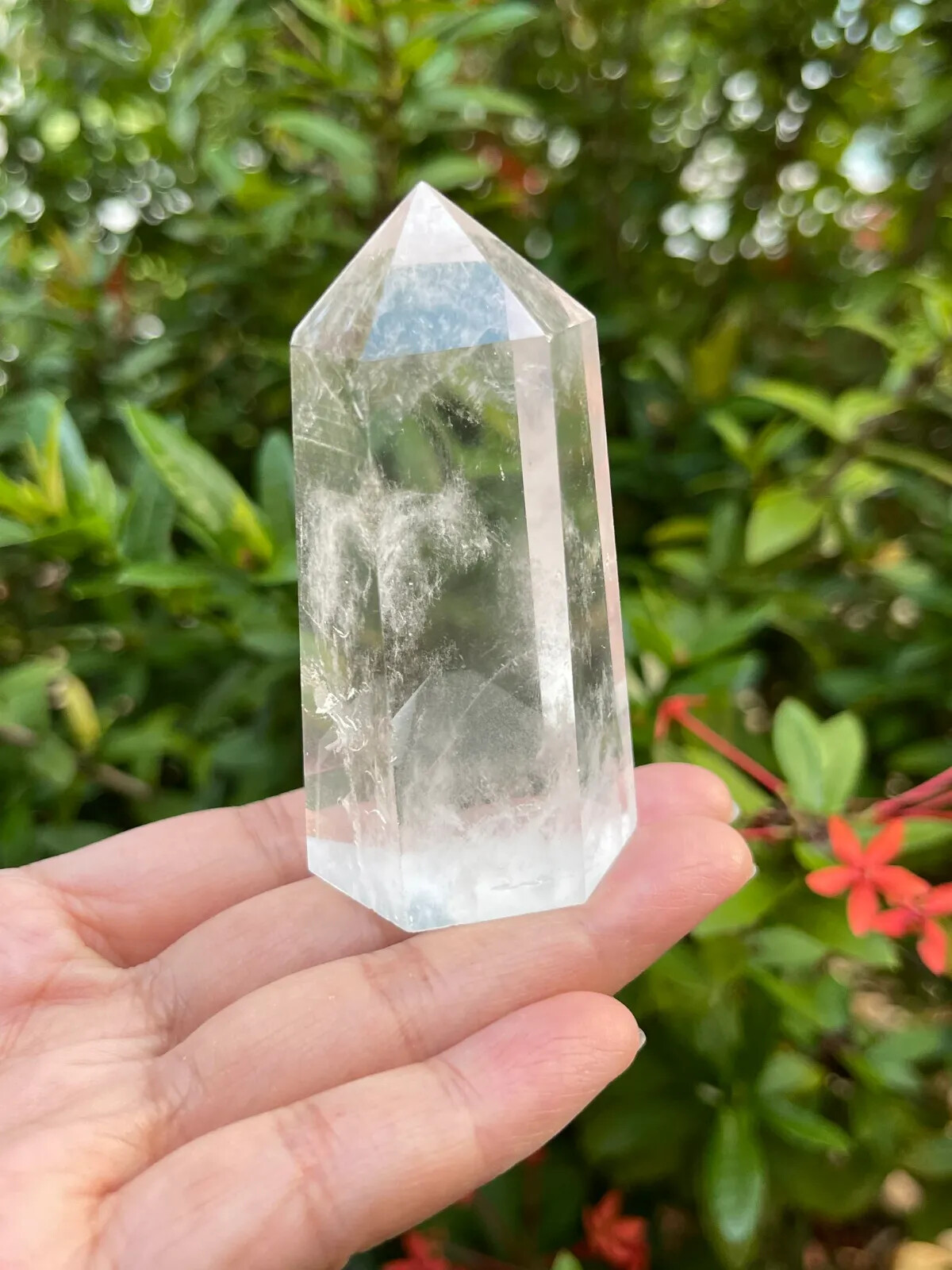 Premium Clear Quartz Points, Standing Polished Clear Quartz Point, Pick a Weight