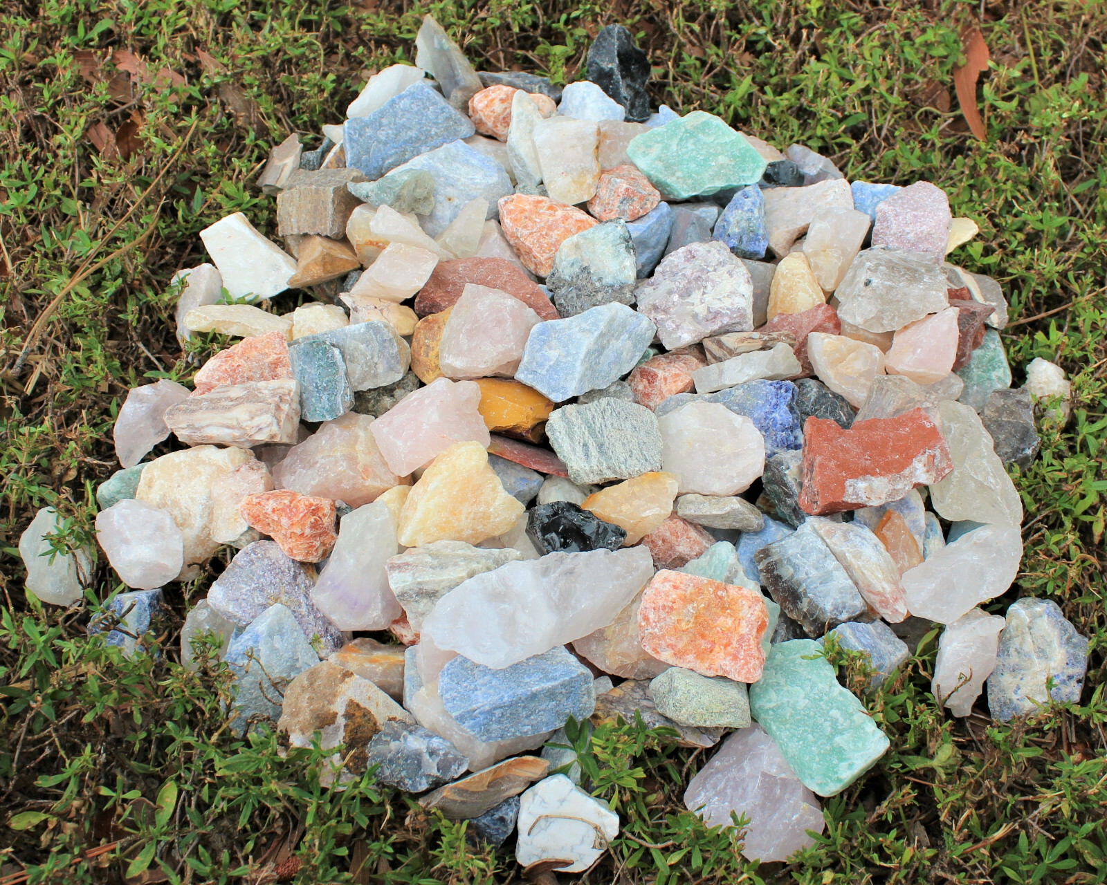 Garden Mix Assorted Rough Stones: 8 lb Bulk Clearance Box (Raw Natural Rocks)