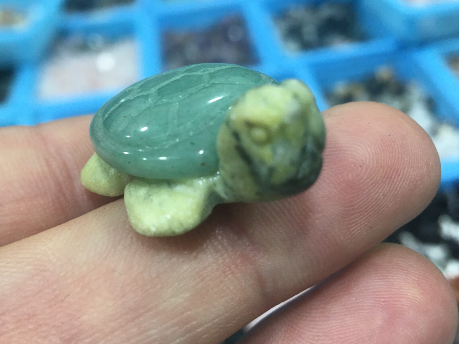 50pc Natural mix Quartz hand Carved Mini Sea turtle crystal Reiki healing