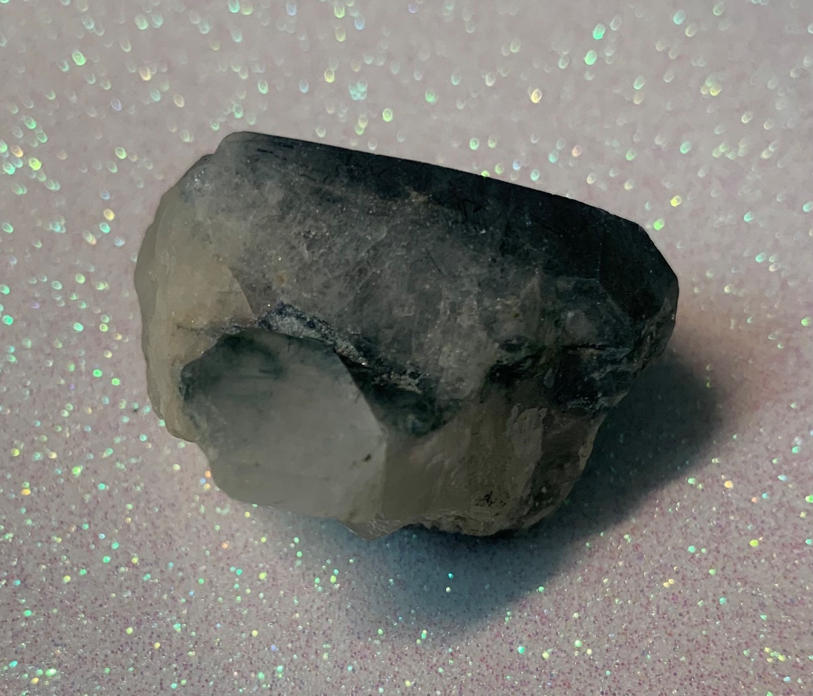 Sapphire BEAUTIFUL BLUE WHITE specimen crystal