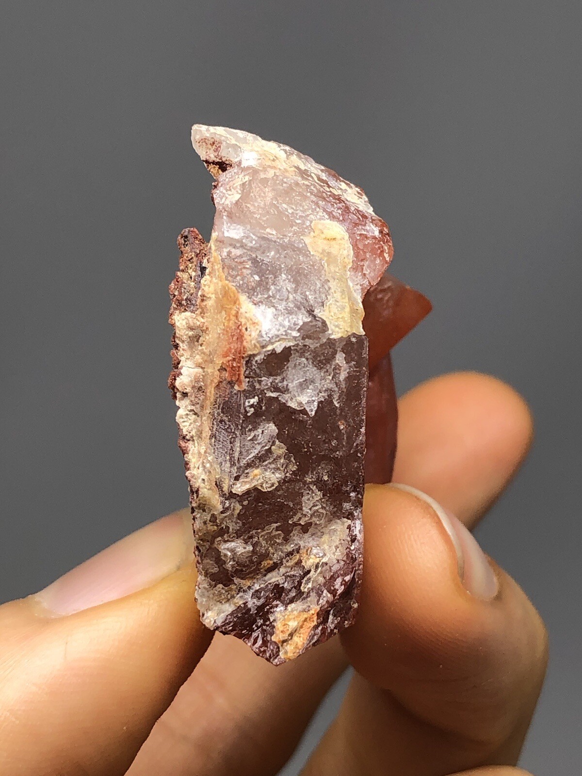 Red Quartz Crystal Tabular Cluster Point Morocco 1.2oz N34