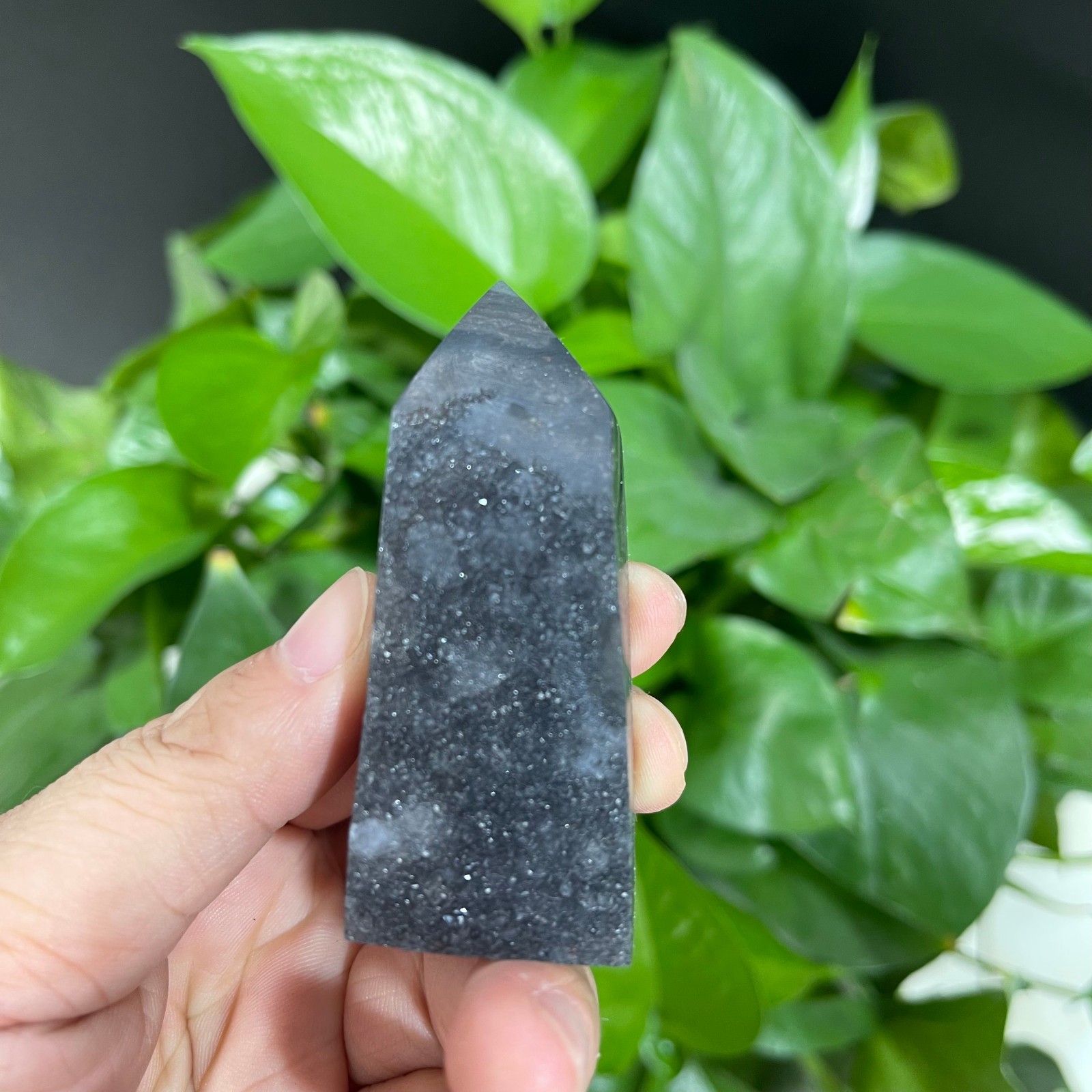 3pcs Natural Sphalerite Crystal Cave obelisk quartz crystal energy column