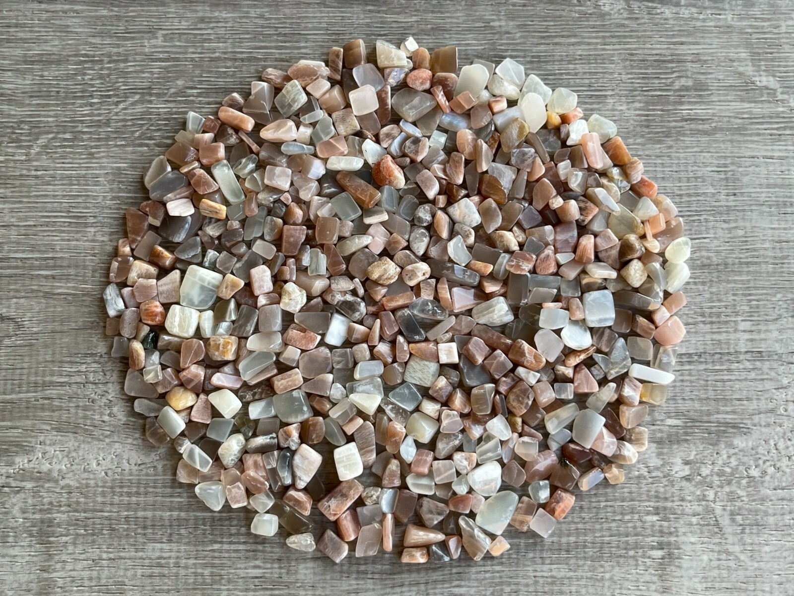 Grade A++ Multi Peach Moonstone Tumbled Gemstone Chips 4-15mm,Wholesale Bulk Lot