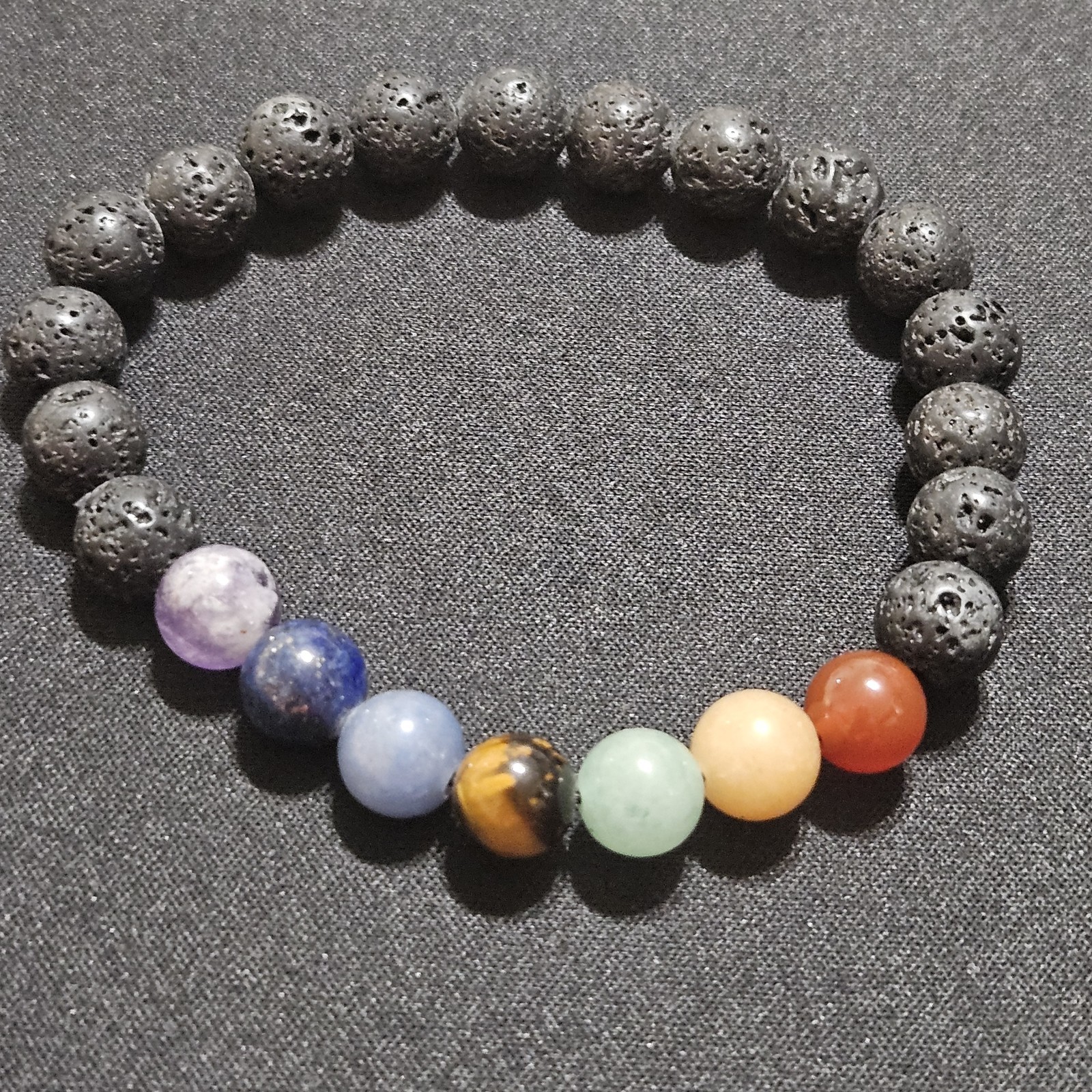 Natural Crystal Bead Stretch Bracelet, Lot Of 4, Gemstones, 8mm
