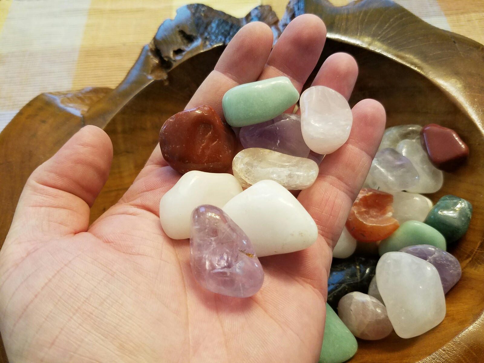 1/4 lb Tumbled Natural Assorted Large Gemstone Mix 10-20 Stones Rock Specimens