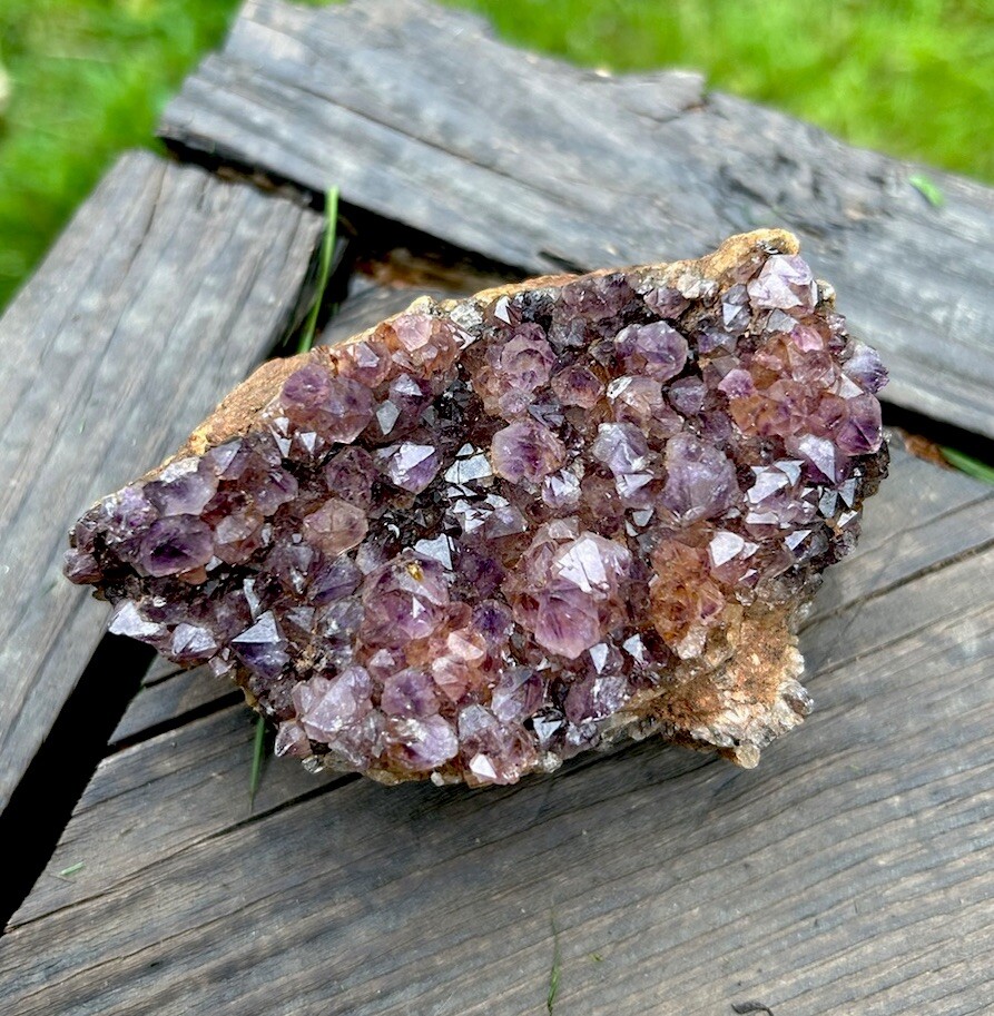 Dark Purple AMETHYST SPIRIT QUARTZ Fairy Crystal Cluster – Kwaggafontein, RSA