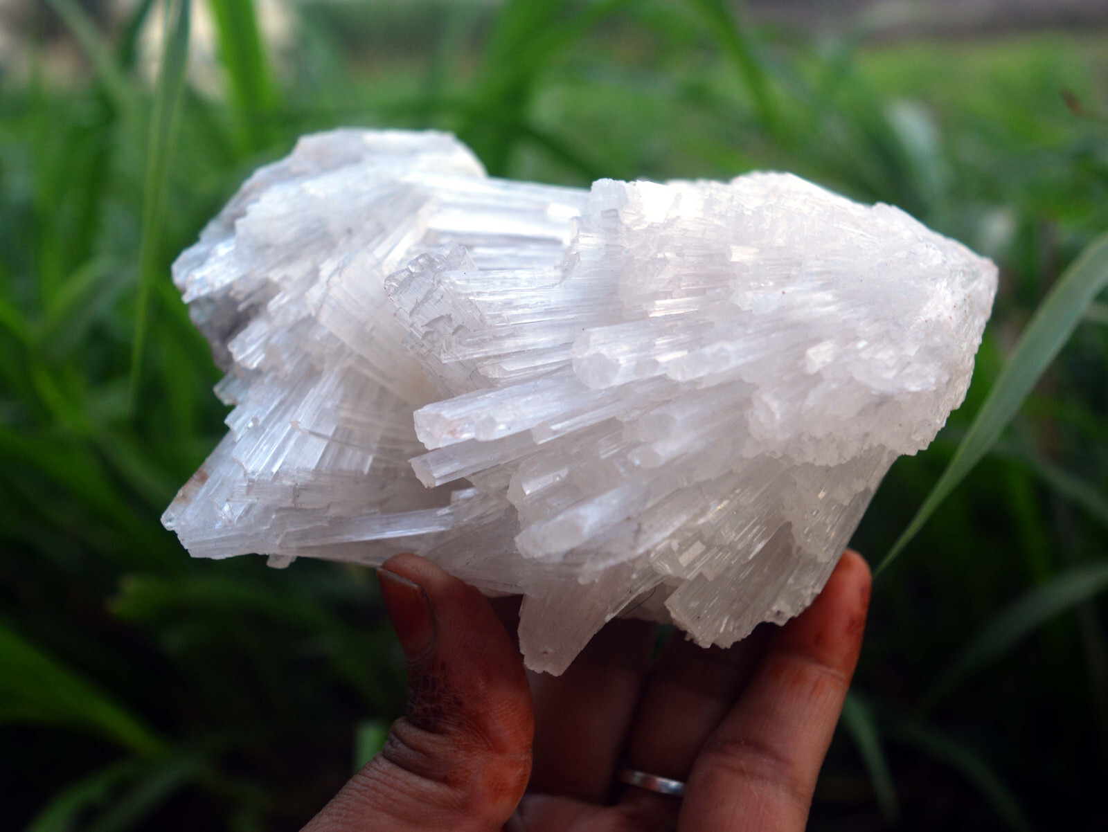 scolecite spray formation minerals specimen a-4