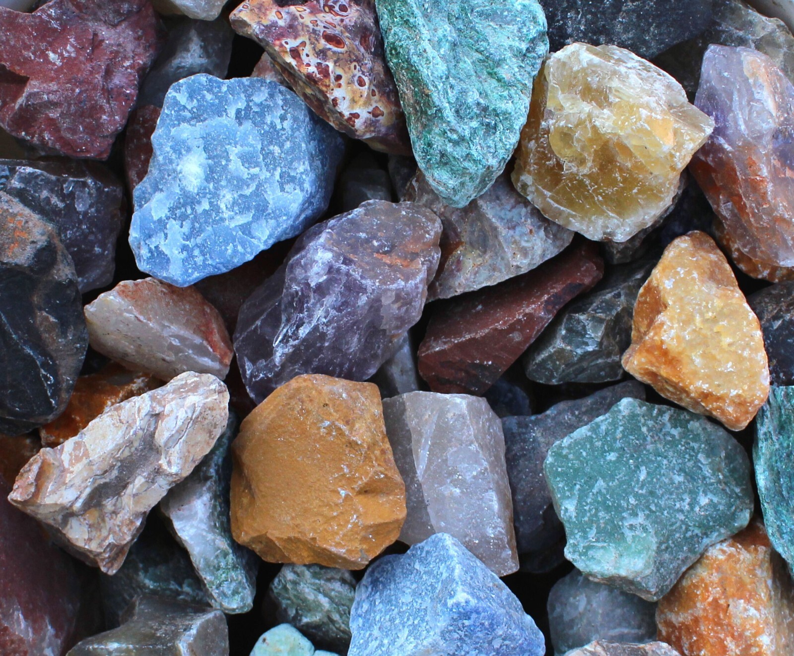 Brazil Mix – Large Rough Rocks for Tumbling – Bulk Wholesale 1LB options