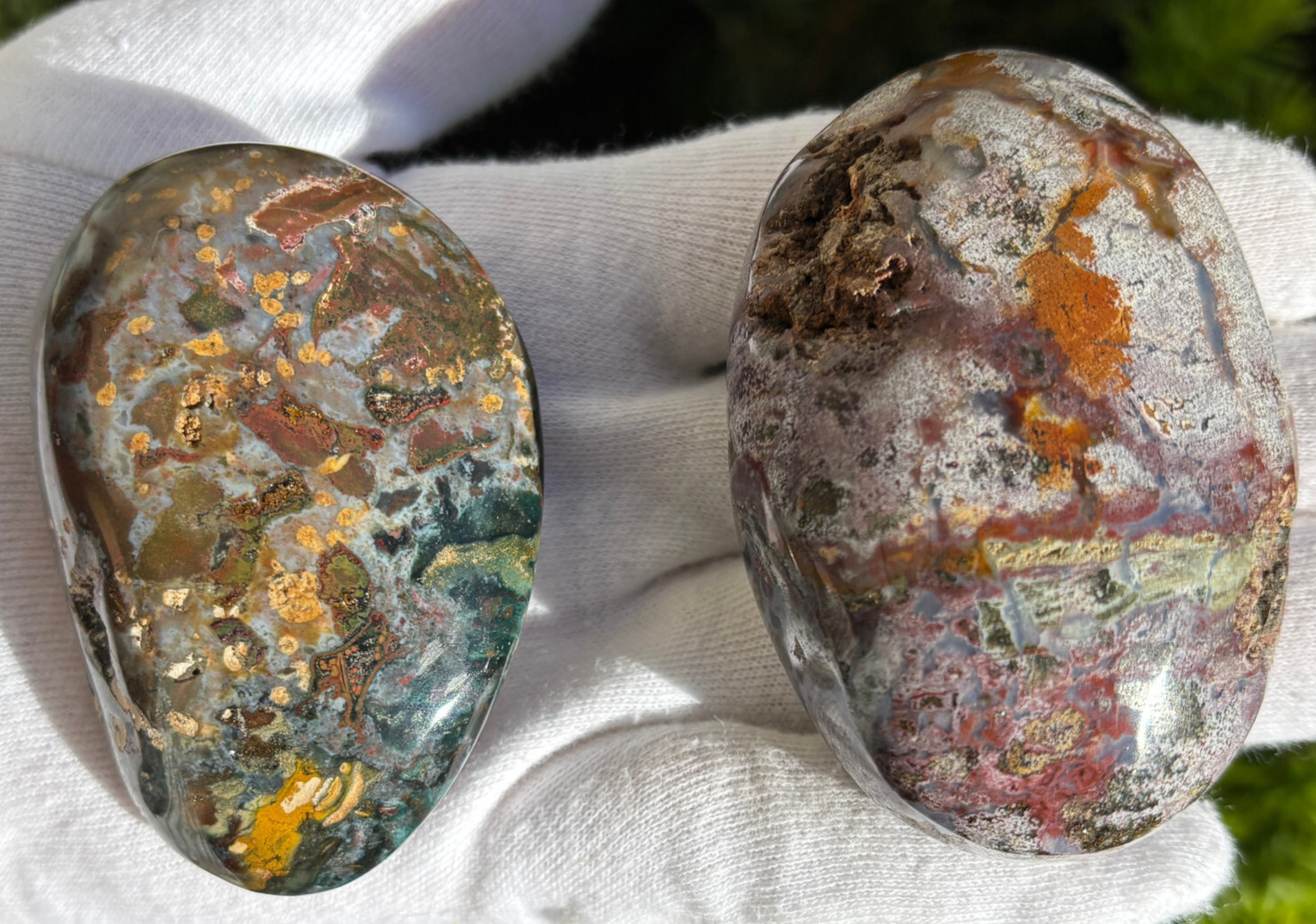 USA SALE 242g LOT OCEAN JASPER OJ PALMSTONES PALM STONES Palm Stone